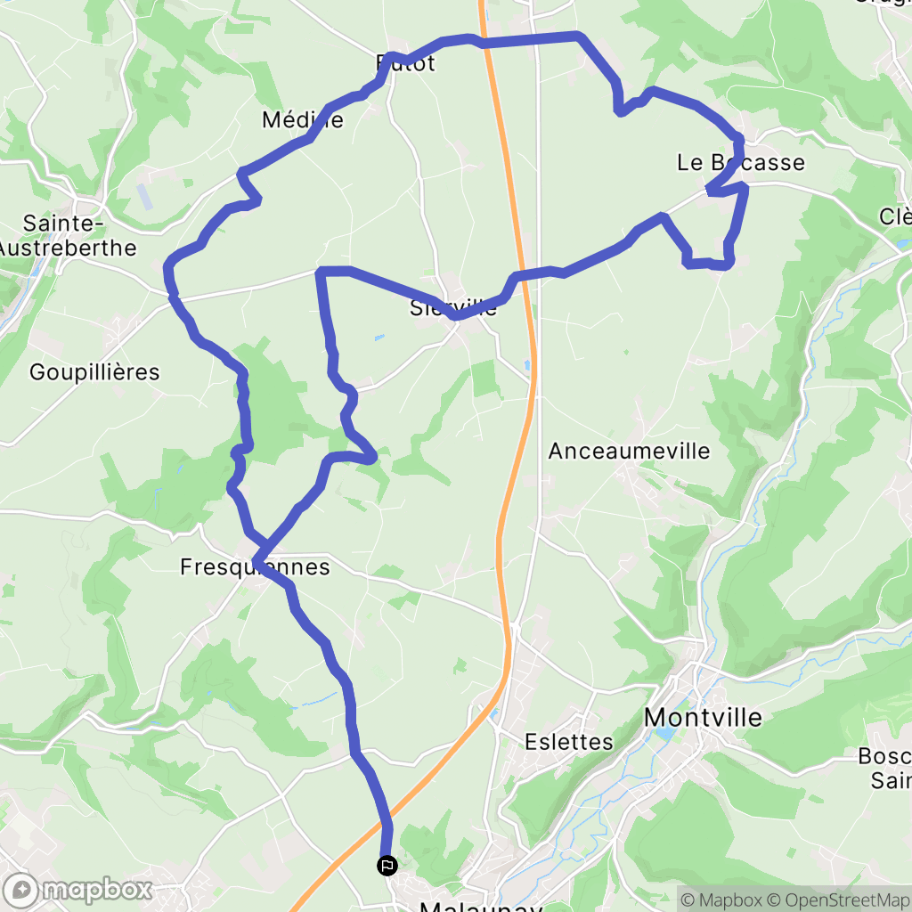 Pissy-Pôville : carte du parcours de randonnée - France