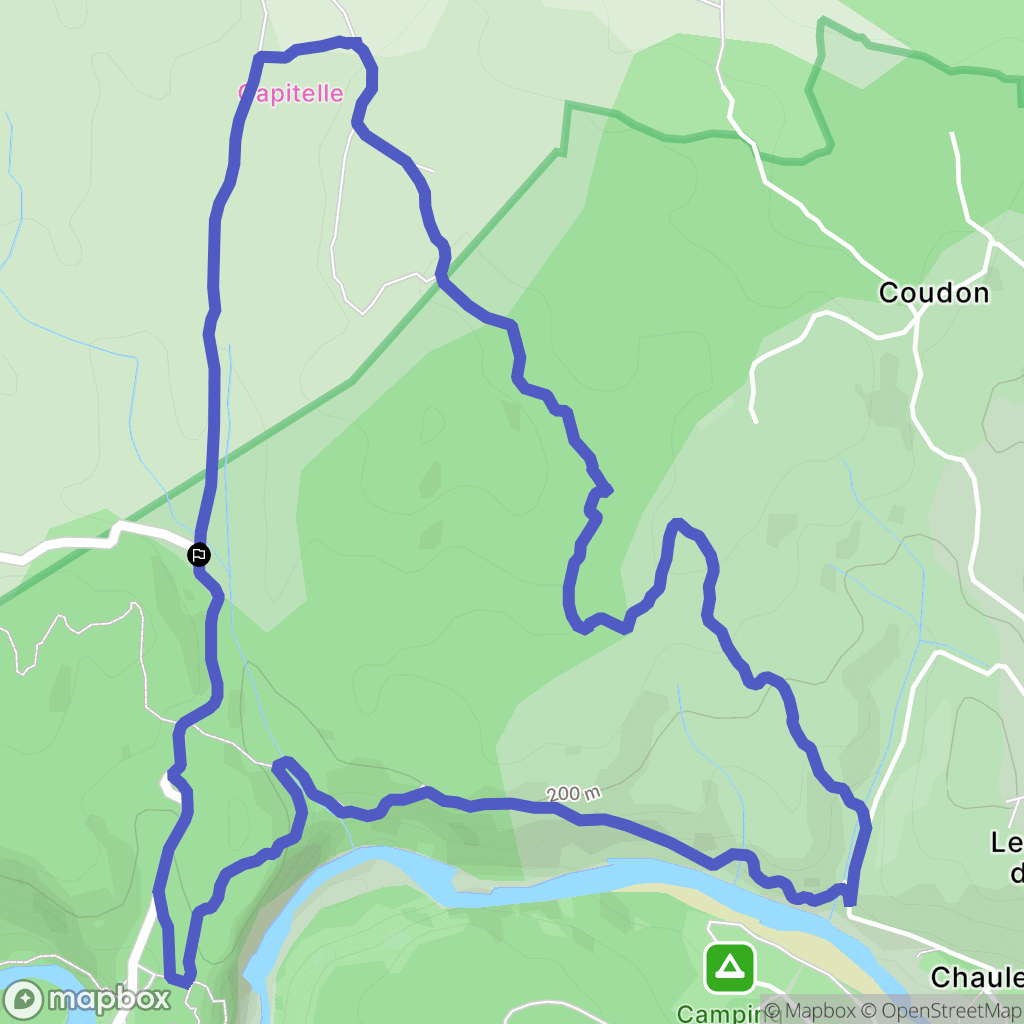 Berrias-et-Casteljau : carte du parcours de randonnée - France