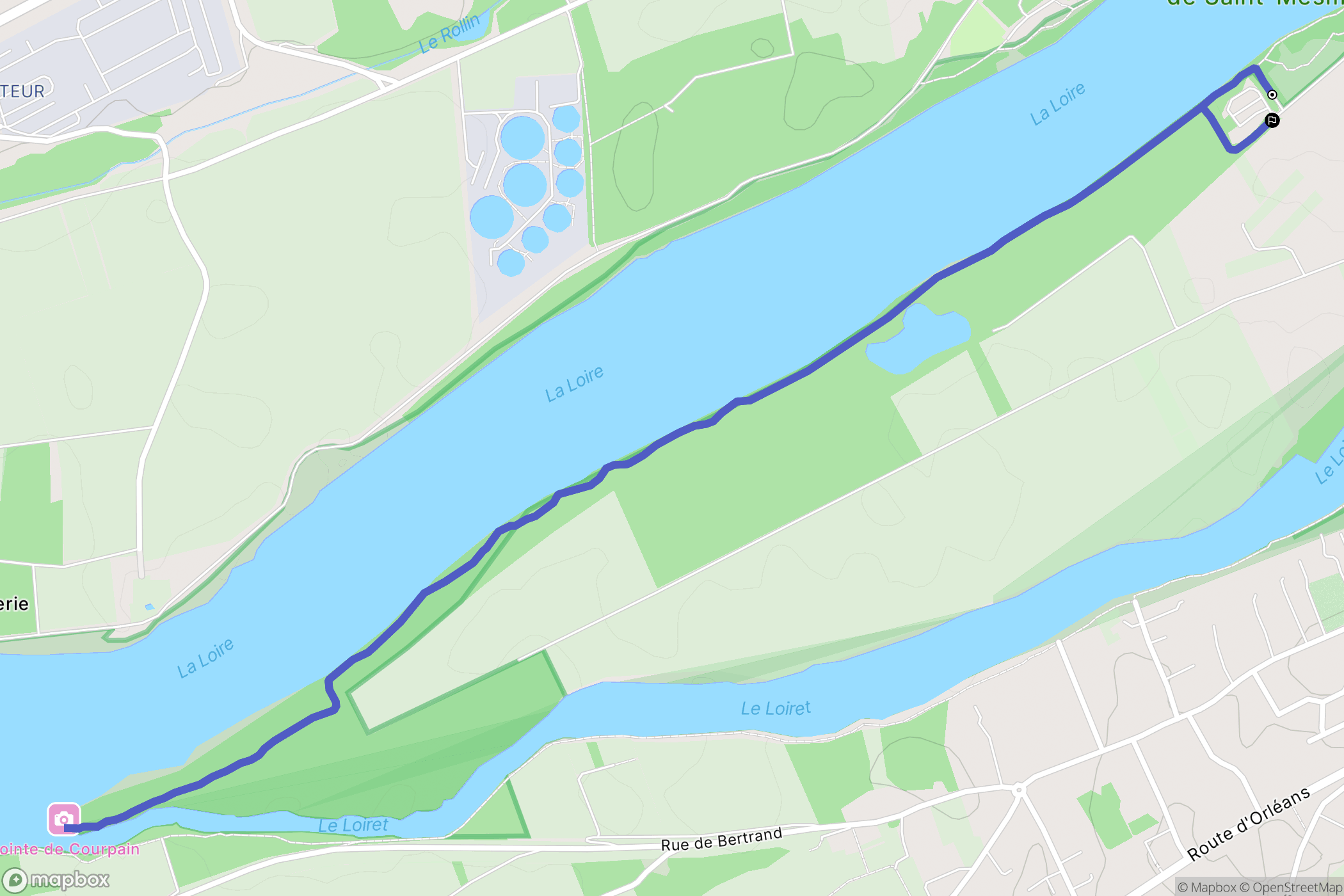 Saint-Pryvé-Saint-Mesmin : carte du parcours de randonnée - France