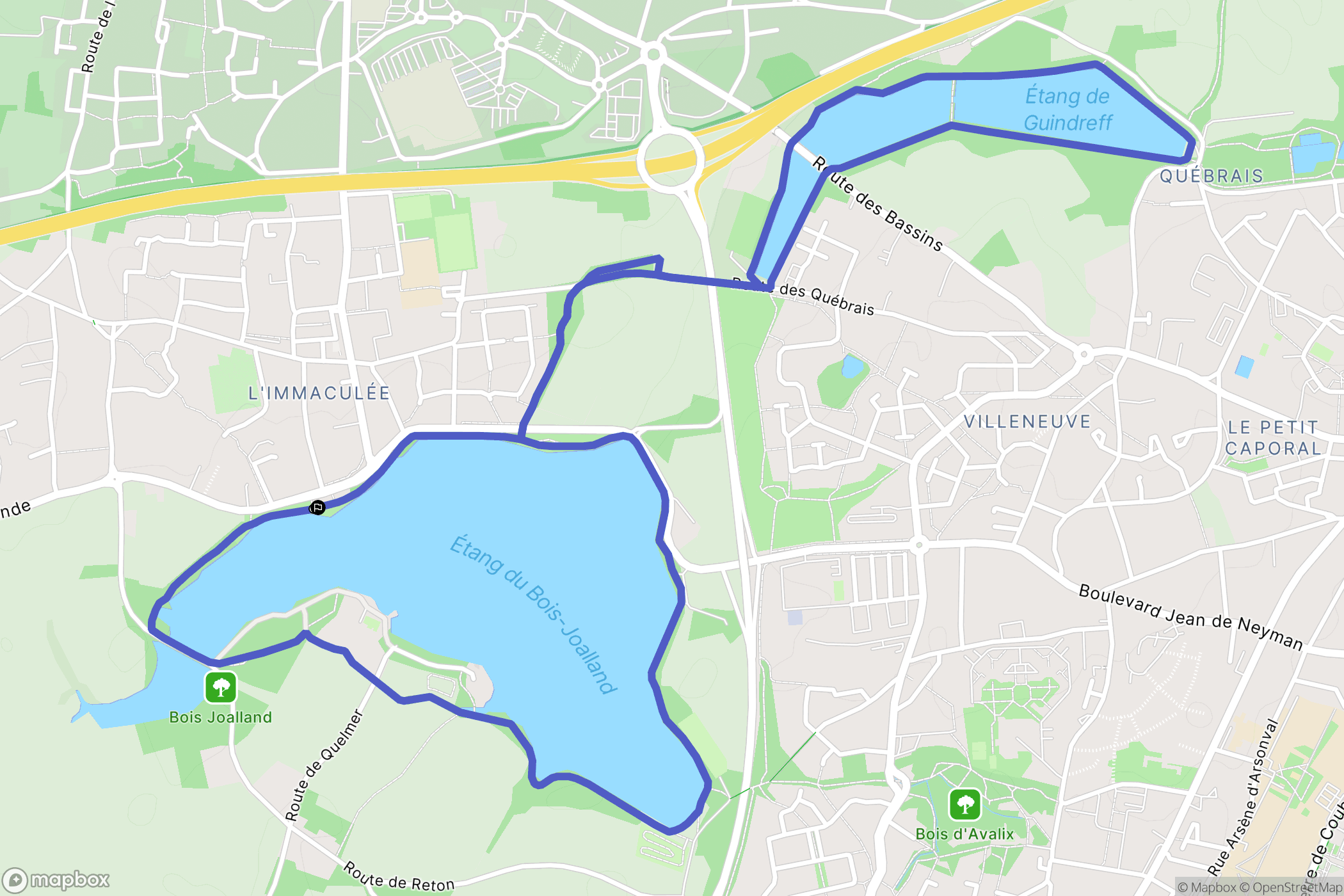 Saint-Nazaire : carte du parcours de randonnée - France