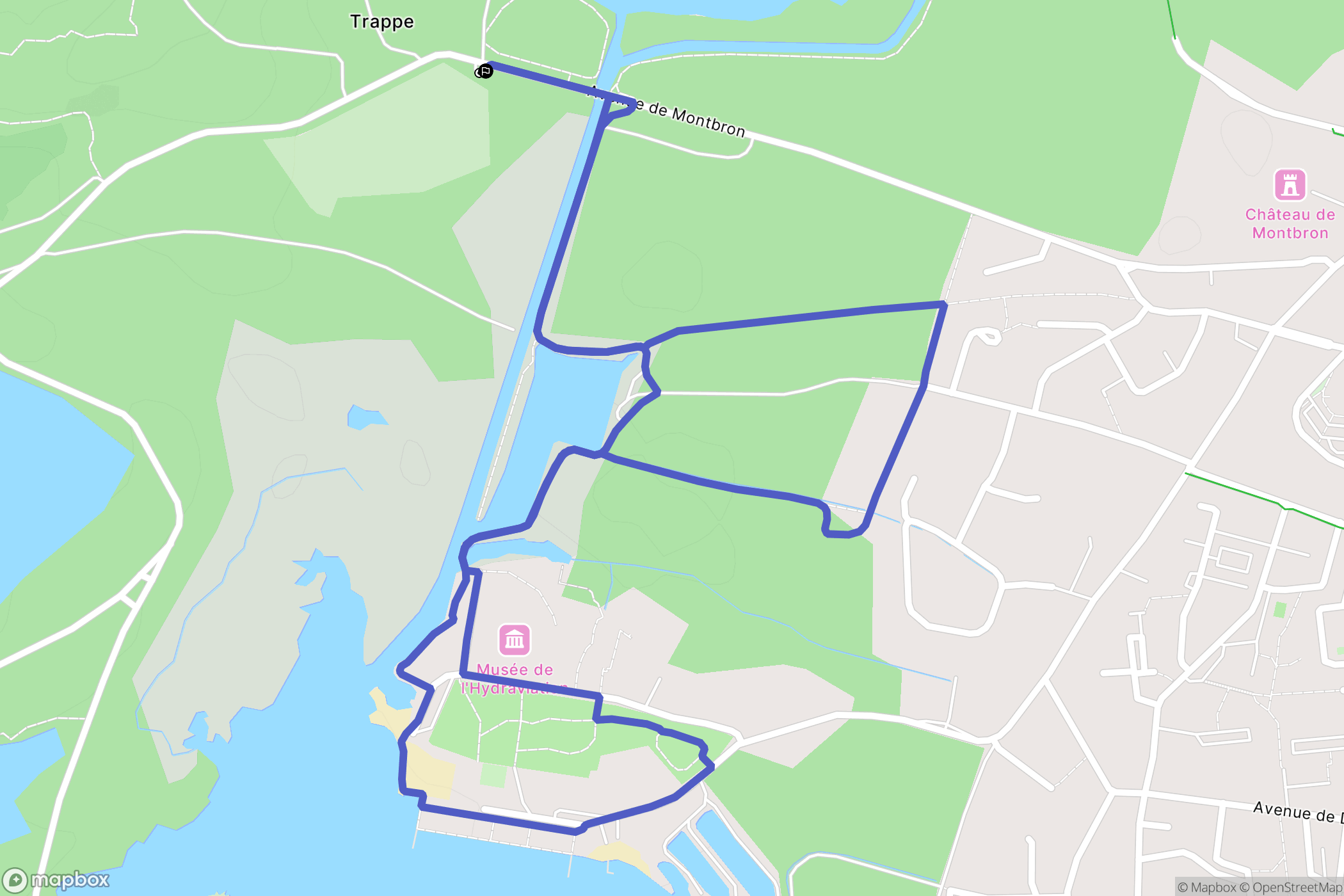 Biscarrosse : carte du parcours de randonnée - France