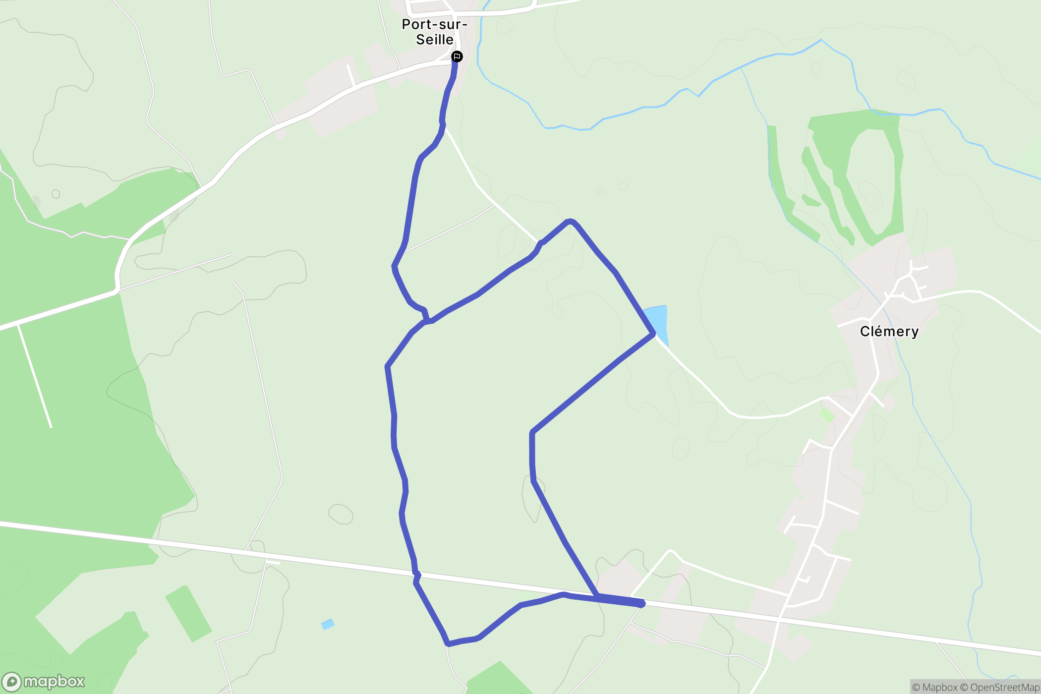 Port-sur-Seille : carte du parcours de randonnée - France
