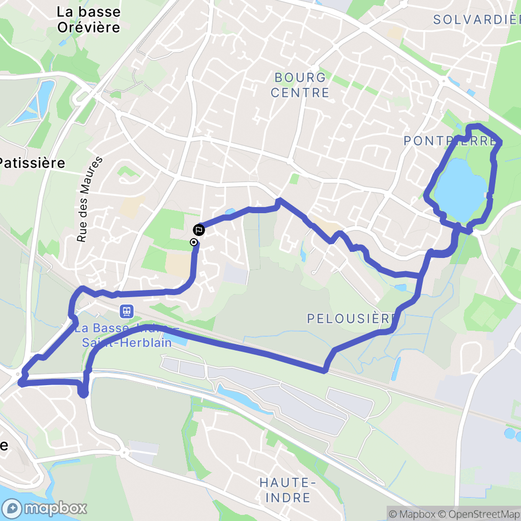 Saint-Herblain : carte du parcours de randonnée - France