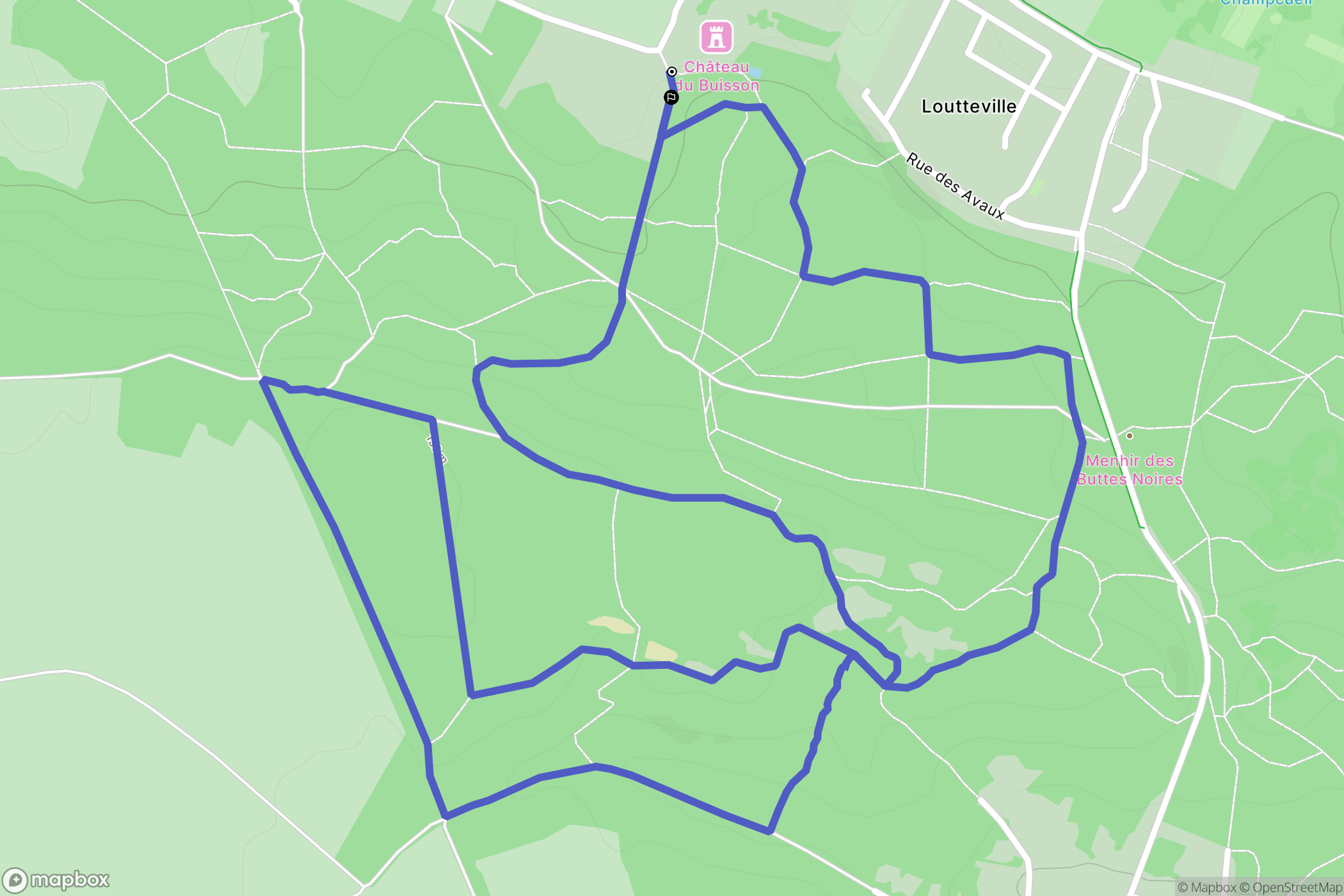 Champcueil : carte du parcours de randonnée - France