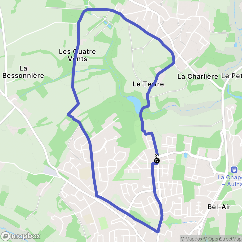 La Chapelle-sur-Erdre : carte du parcours de randonnée - France