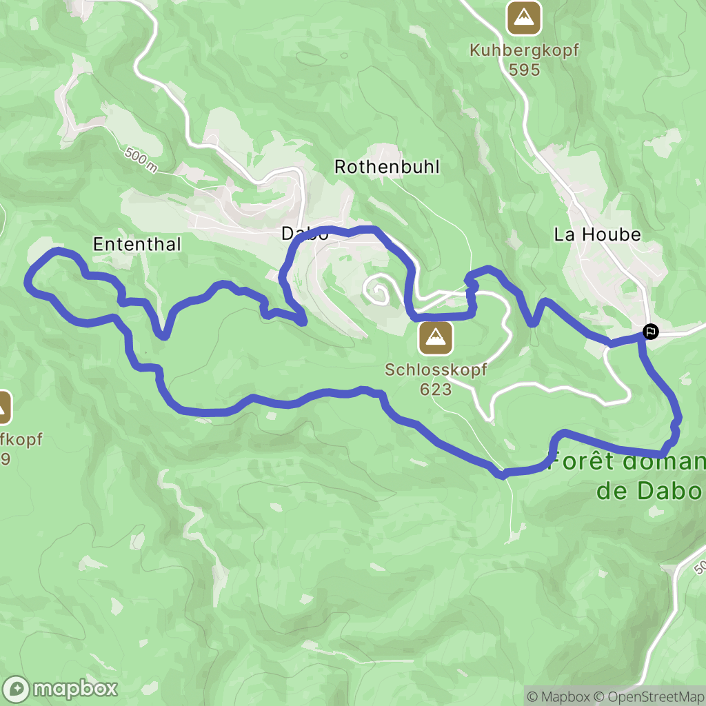 Dabo : carte du parcours de randonnée - France