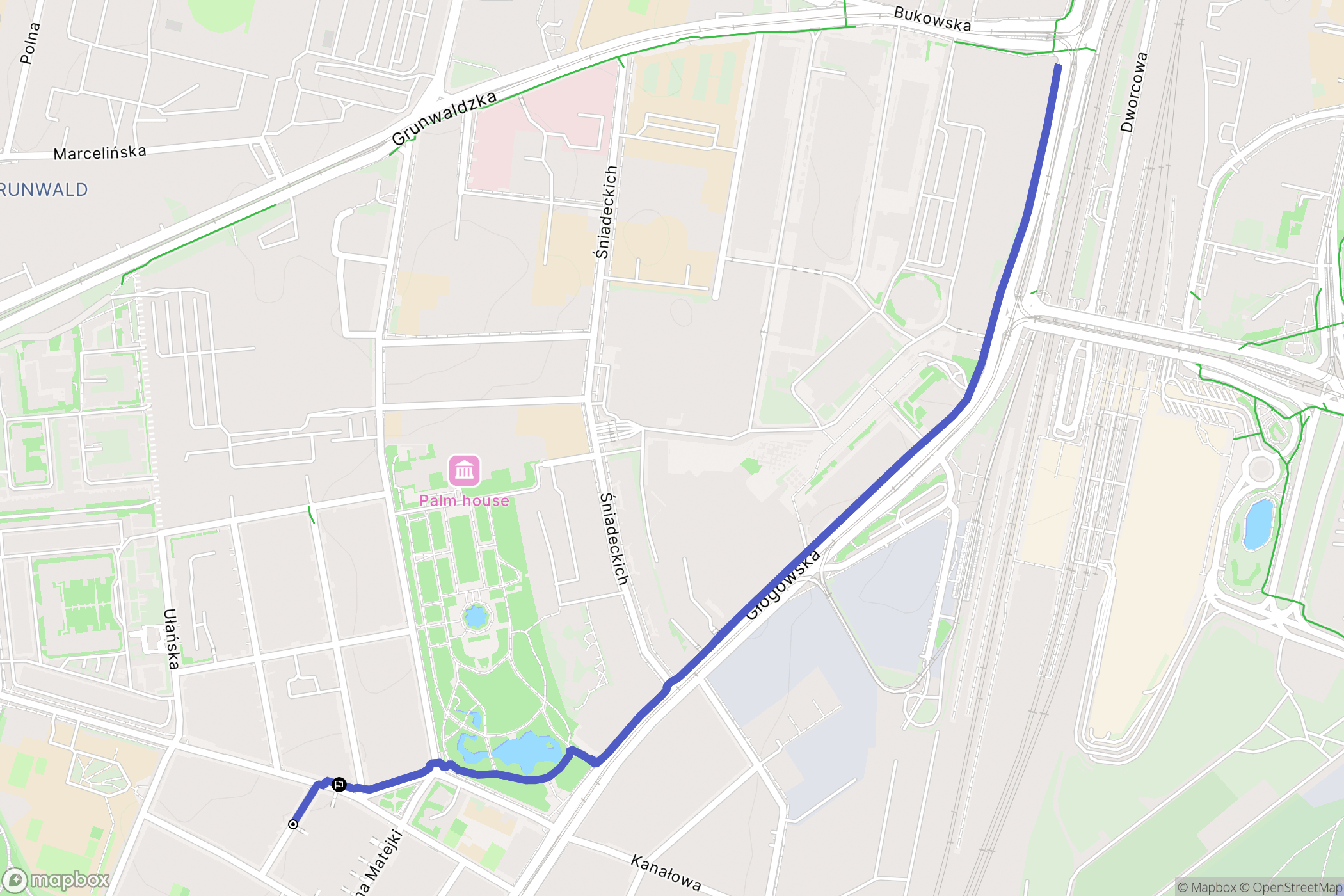Poznań: mapa trasy - Poland