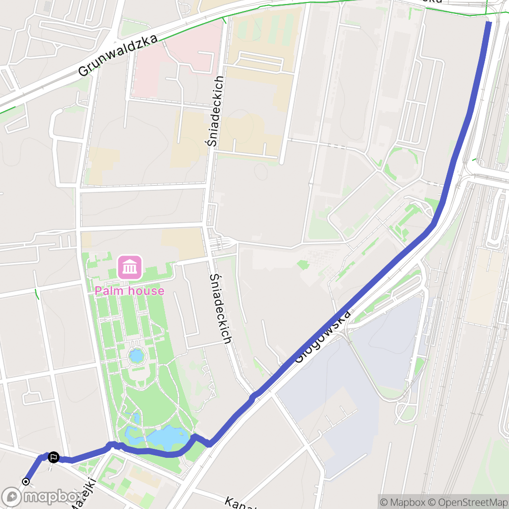 Poznań: mapa trasy - Poland
