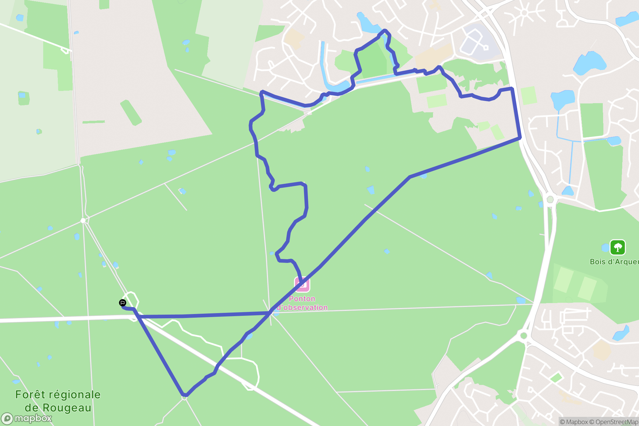 Saint-Pierre-du-Perray : carte du parcours de randonnée - France