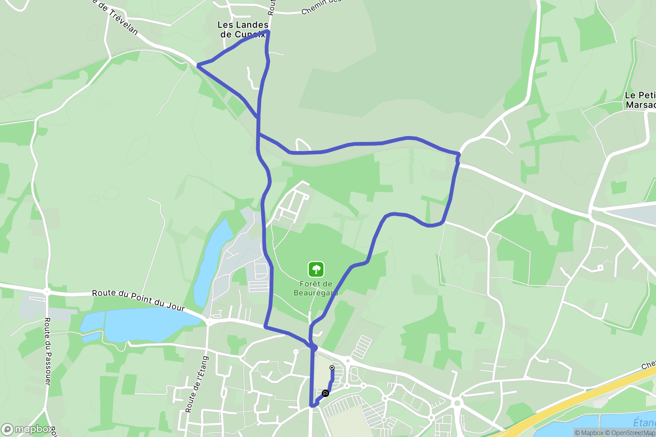 Saint-Nazaire : carte du parcours de randonnée - France