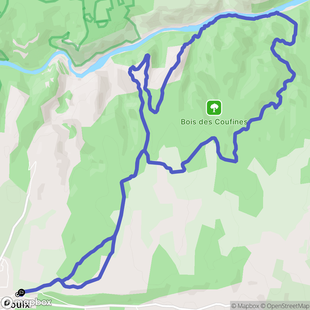 Poulx : carte du parcours de randonnée - France