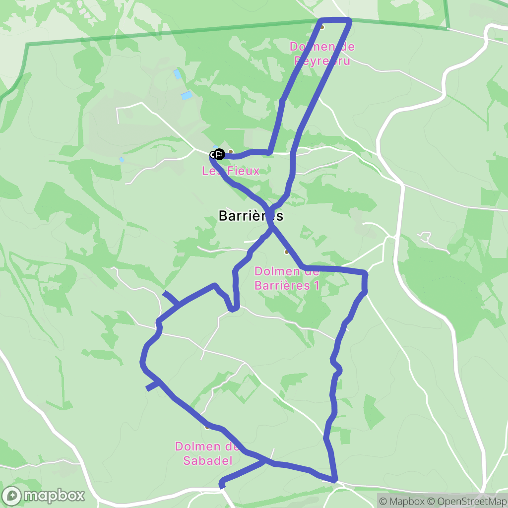 Miers : carte du parcours de randonnée - France