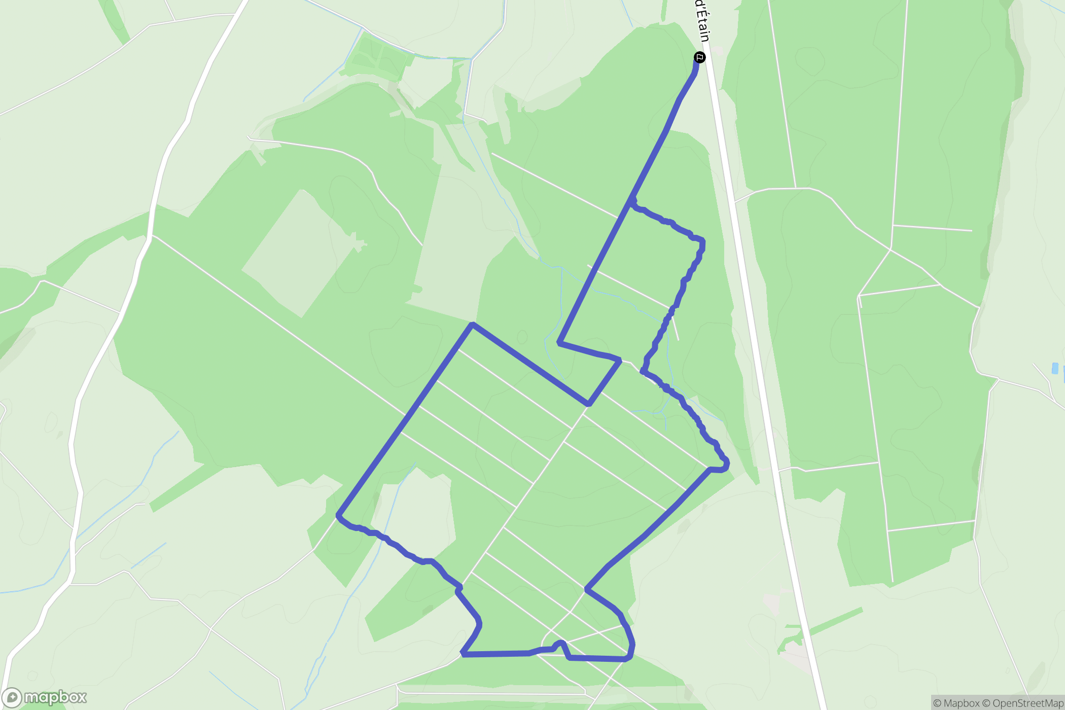 Longuyon : carte du parcours de randonnée - France