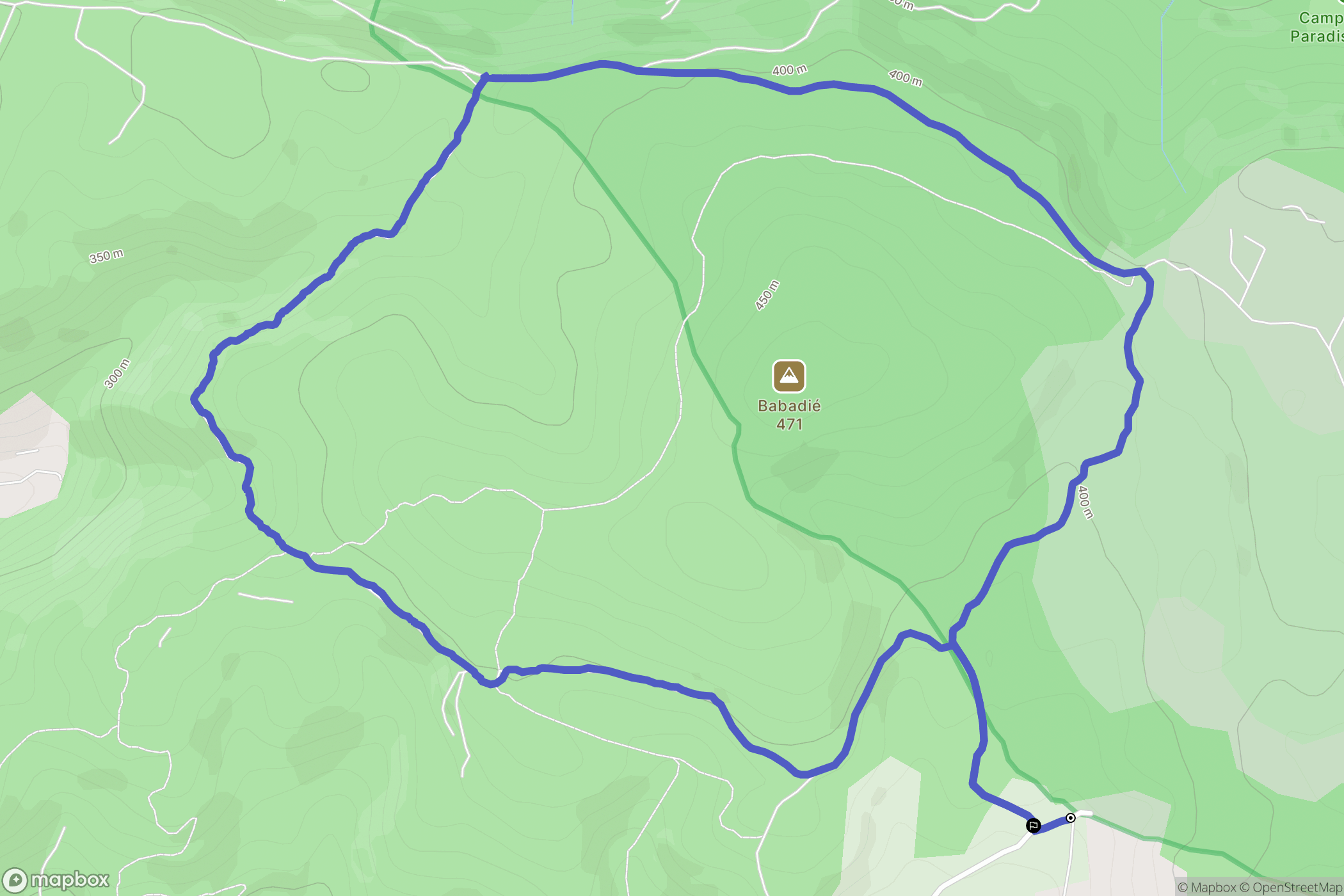 Saint-Antonin-du-Var : carte du parcours de randonnée - France