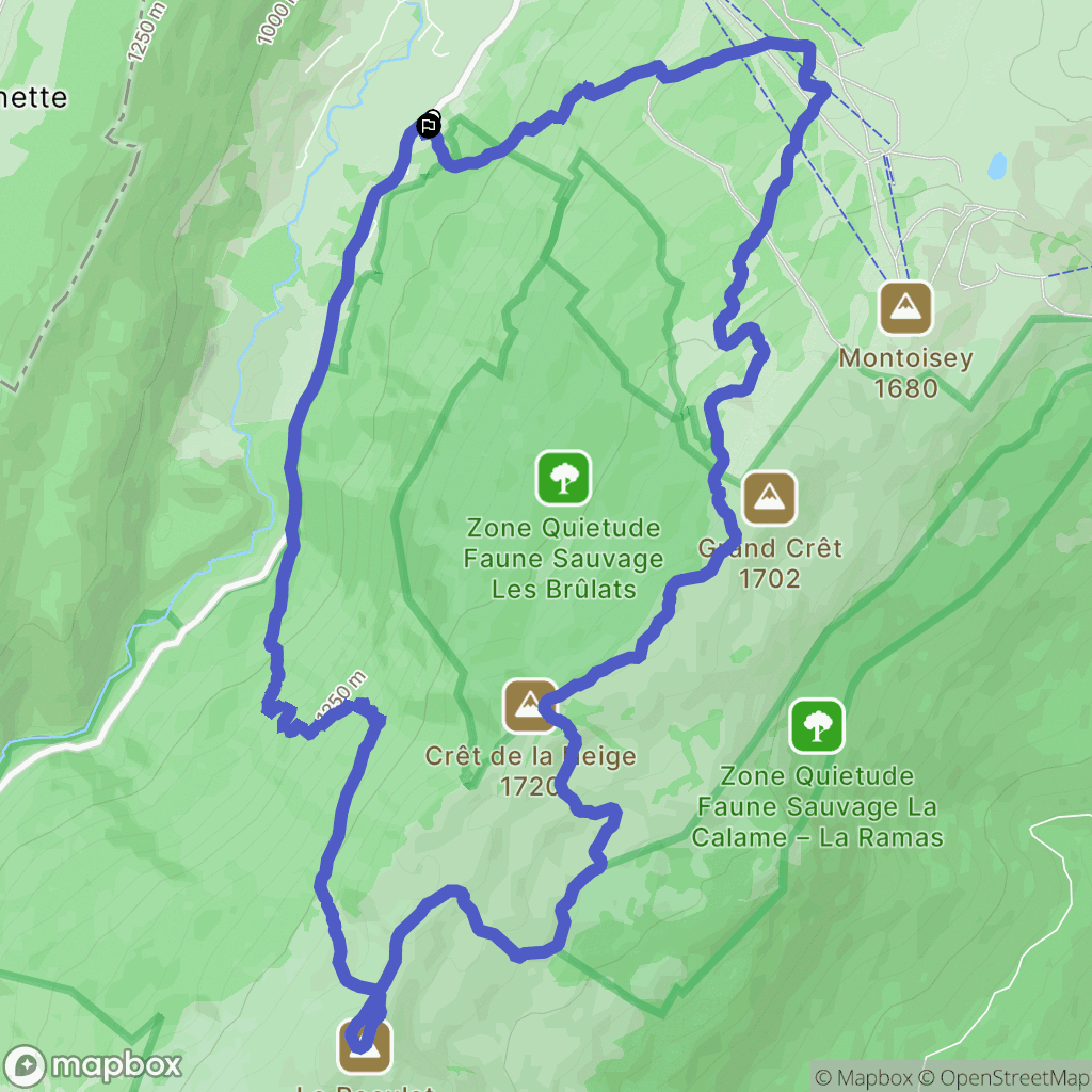 Lélex : carte du parcours de randonnée - France