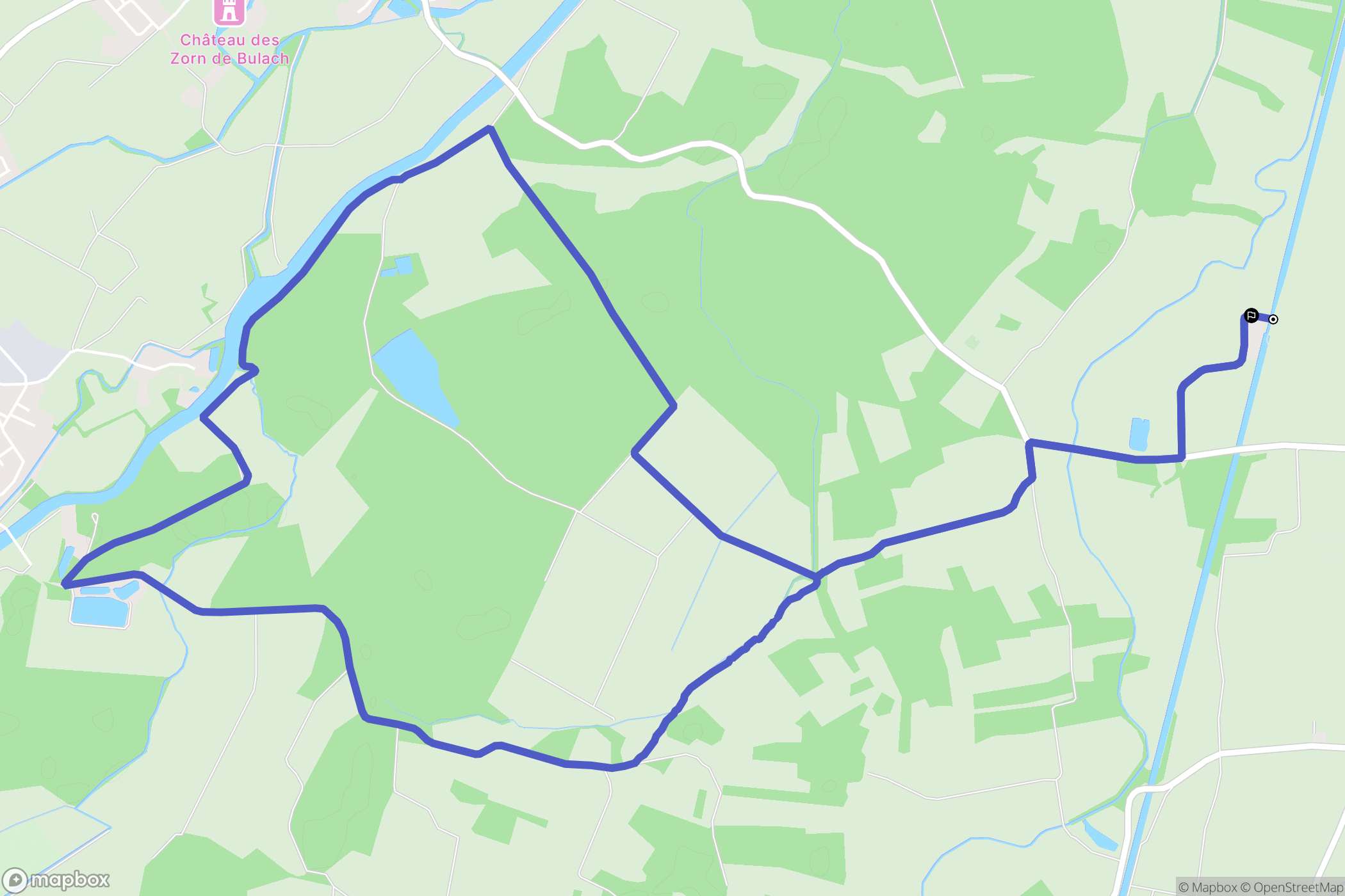 Gerstheim : carte du parcours de randonnée - France