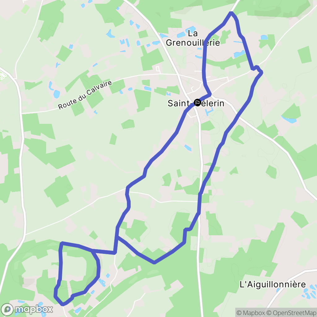 Saint-Célerin : carte du parcours de randonnée - France