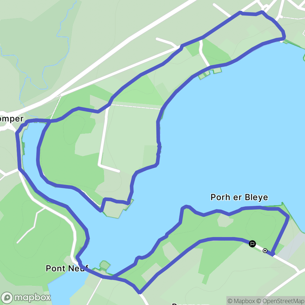 Baden : carte du parcours de randonnée - France