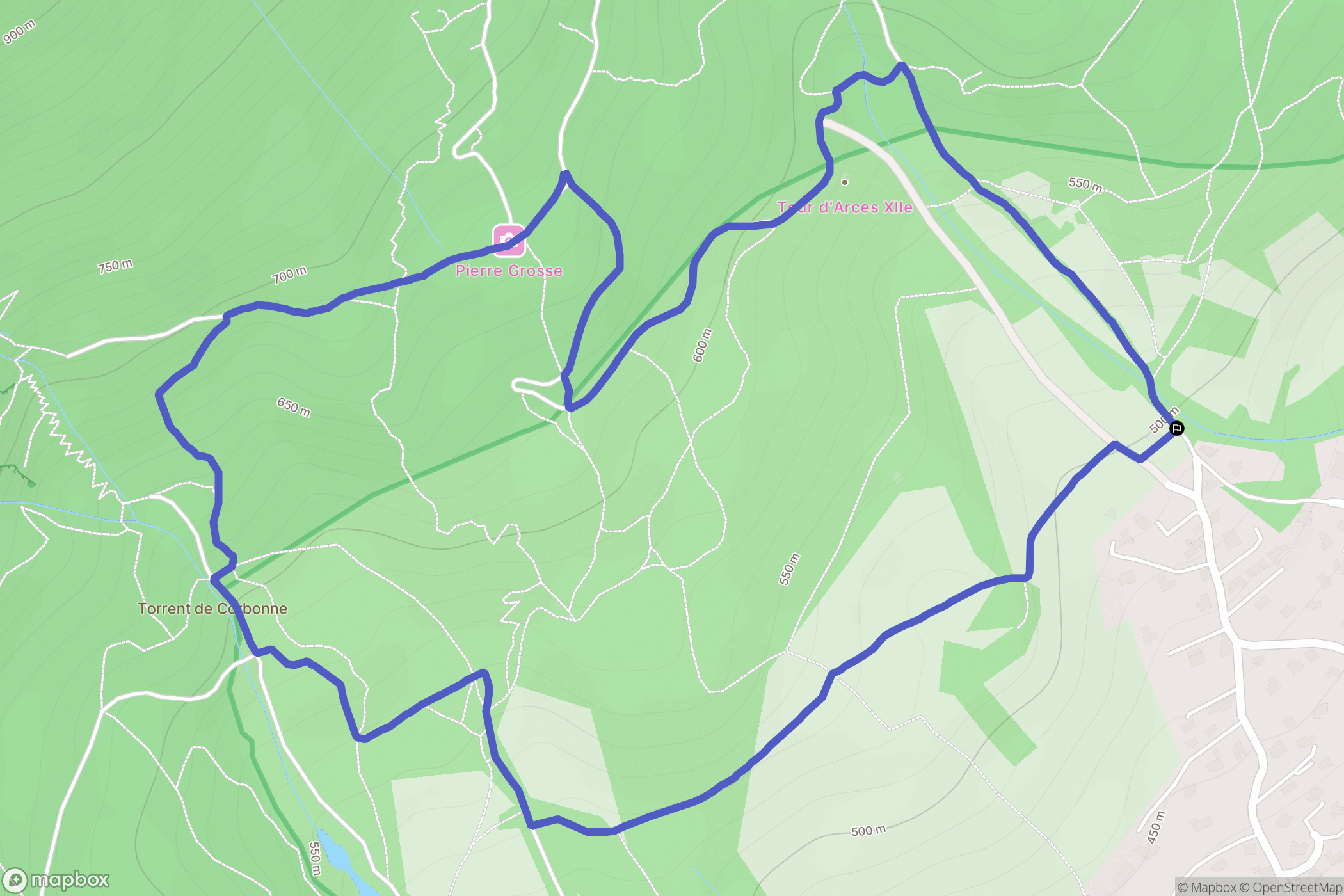 Saint-Ismier : carte du parcours de randonnée - France