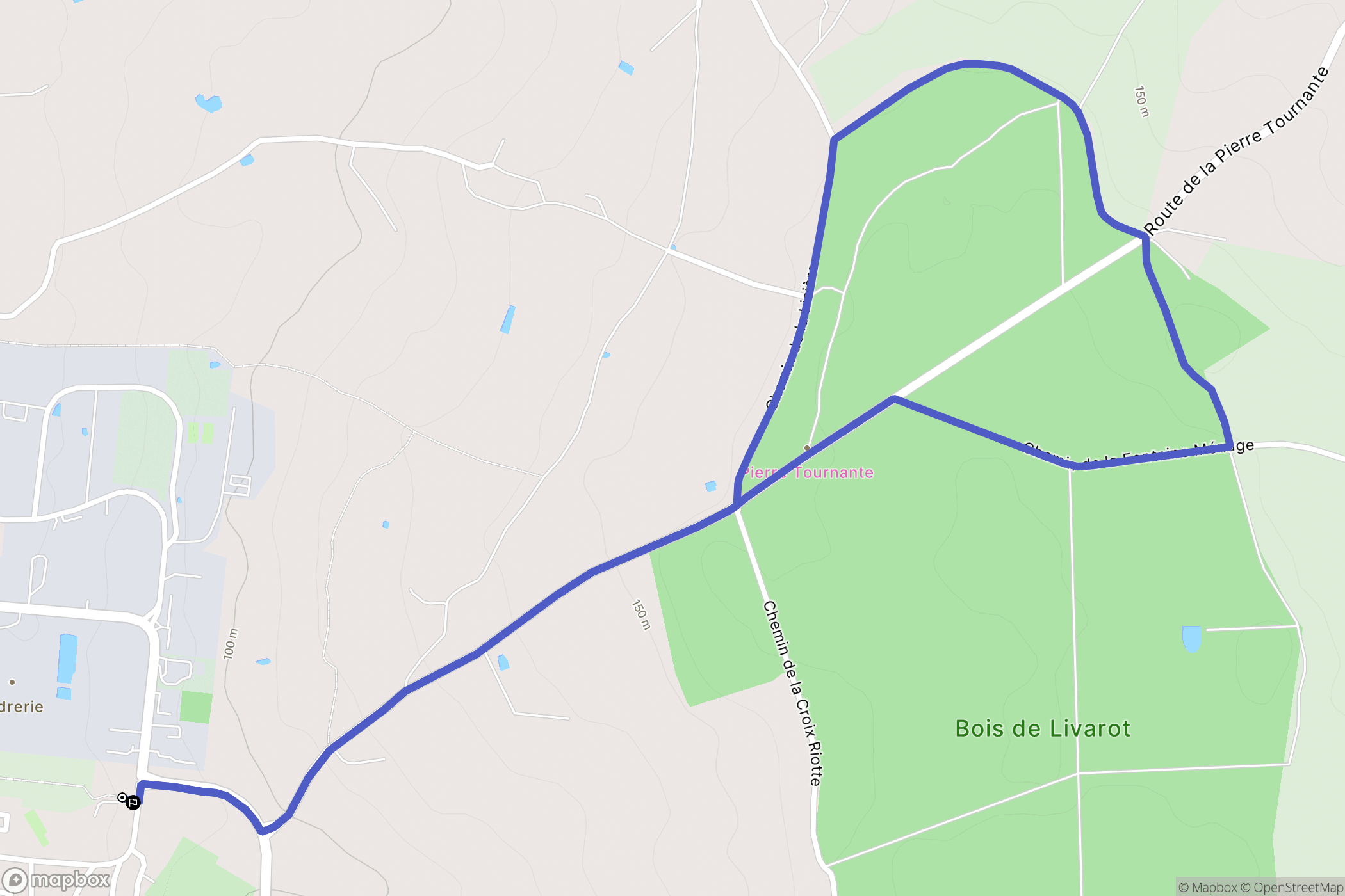 Livarot-Pays-d'Auge : carte du parcours de randonnée - France