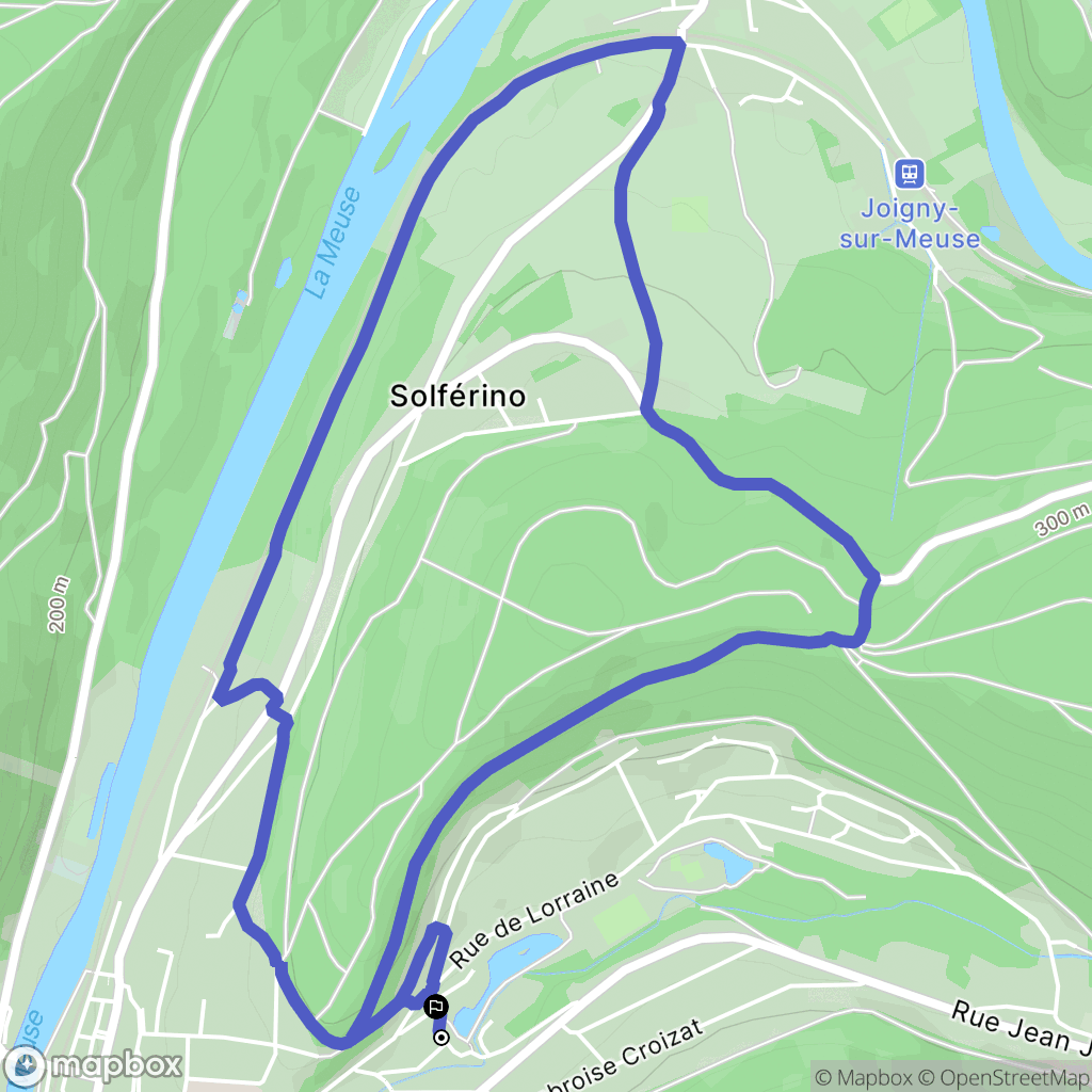 Nouzonville : carte du parcours de randonnée - France
