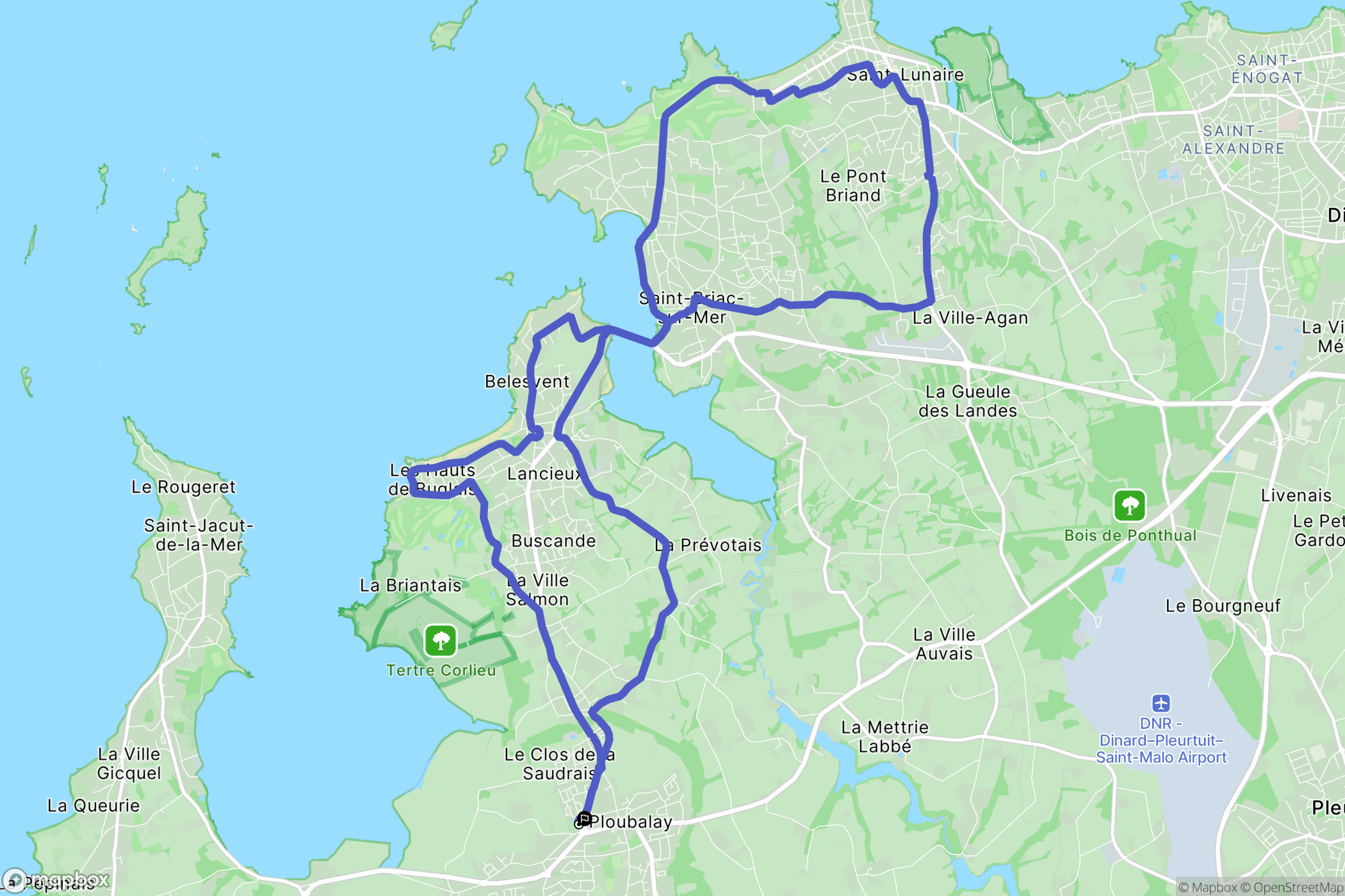 Beaussais-sur-Mer : carte du parcours de randonnée - France