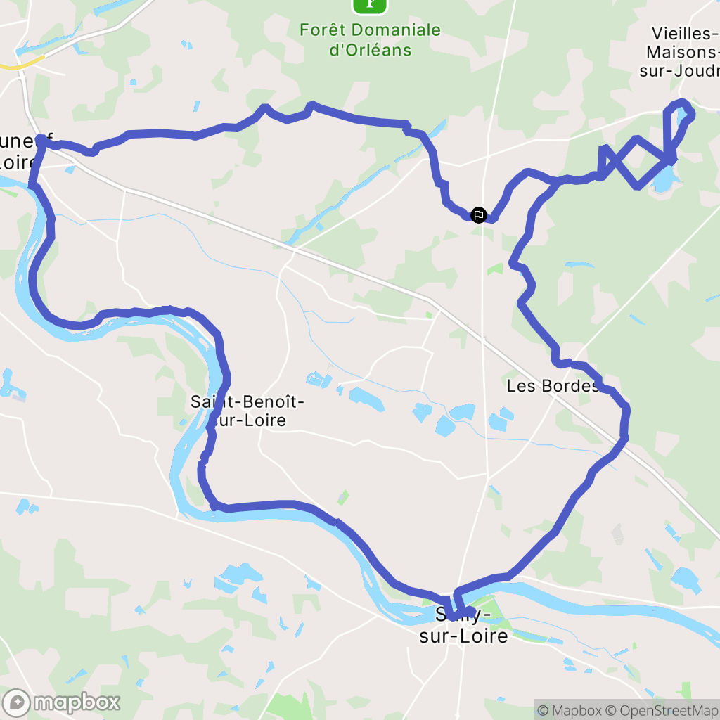 Bouzy-la-Forêt : carte du parcours de randonnée - France
