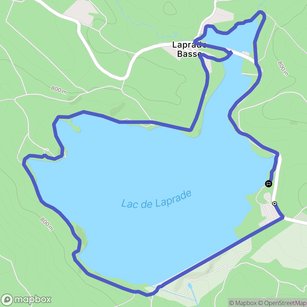 Les Martys : carte du parcours de randonnée - France