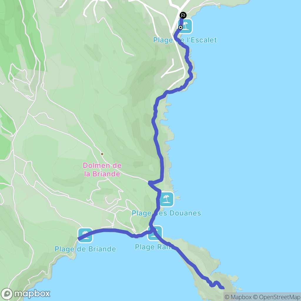 Ramatuelle : carte du parcours de randonnée - France