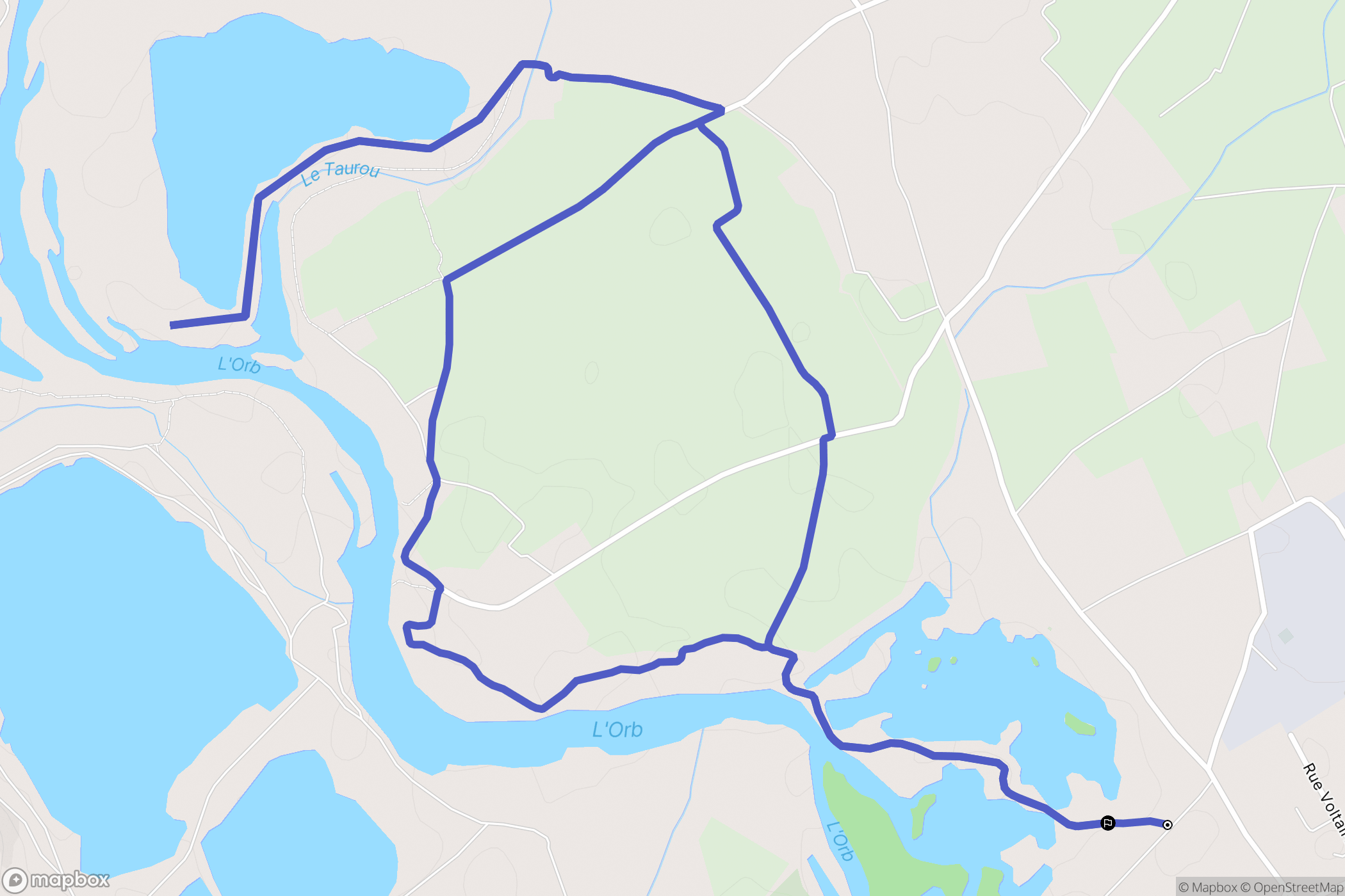 Thézan-lès-Béziers : carte du parcours de randonnée - France