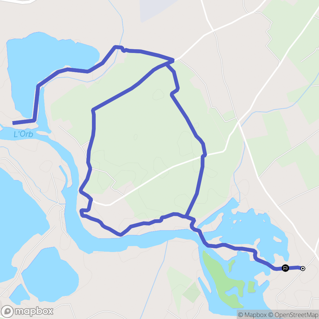 Thézan-lès-Béziers : carte du parcours de randonnée - France