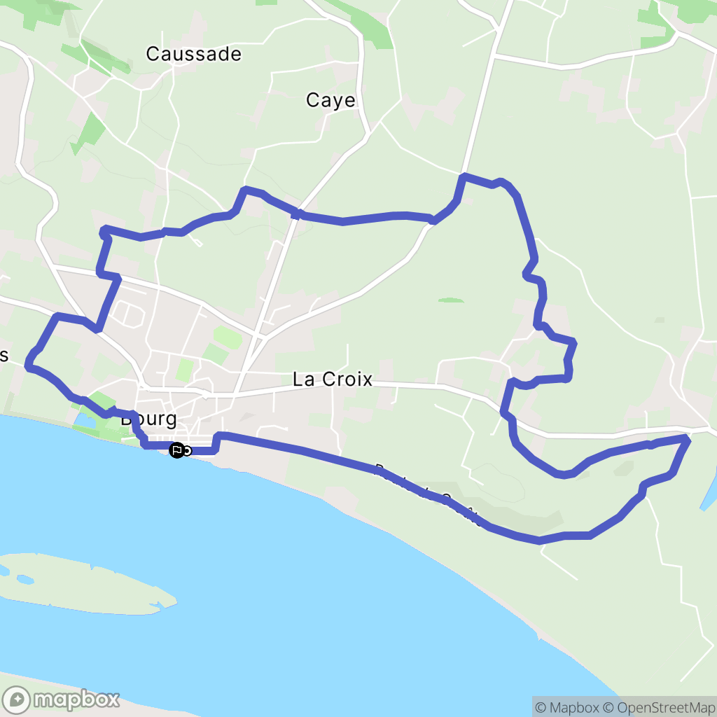 Bourg : carte du parcours de randonnée - France