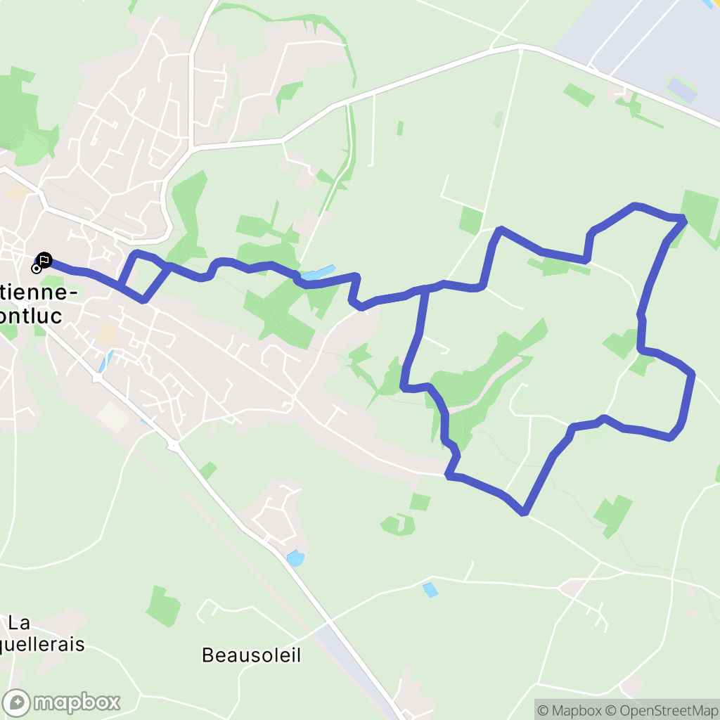 Saint-Étienne-de-Montluc : carte du parcours de randonnée - France