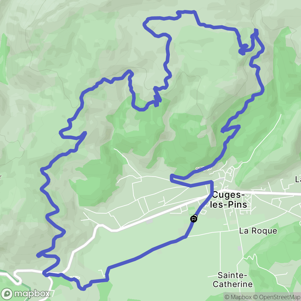 Cuges-les-Pins : carte du parcours de randonnée - France