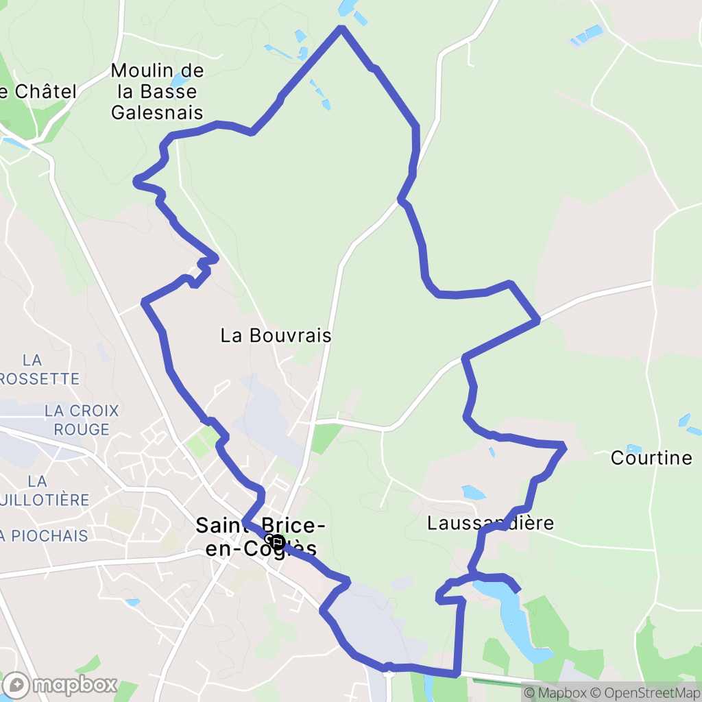 Maen Roch : carte du parcours de randonnée - France