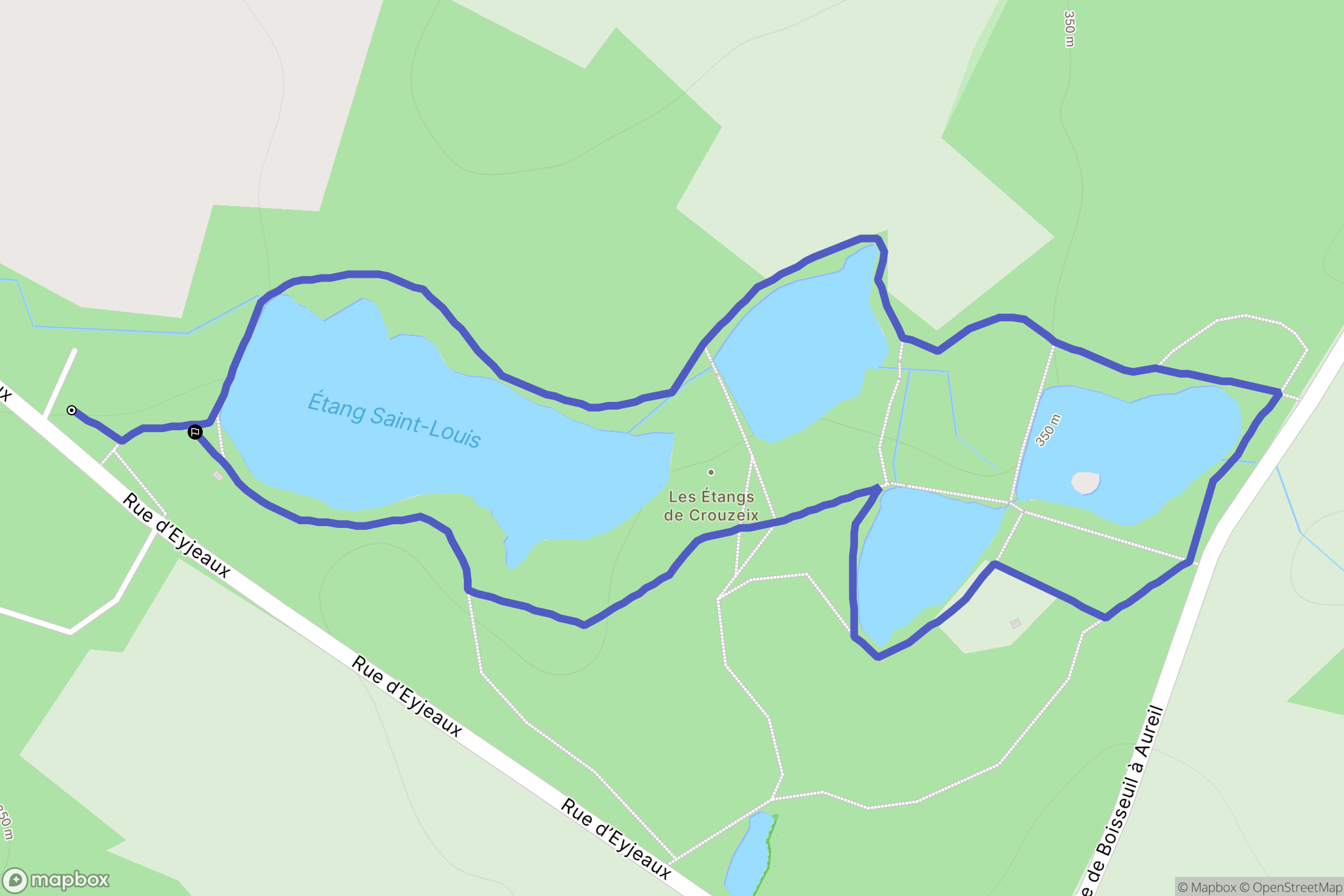 Feytiat : carte du parcours de randonnée - France