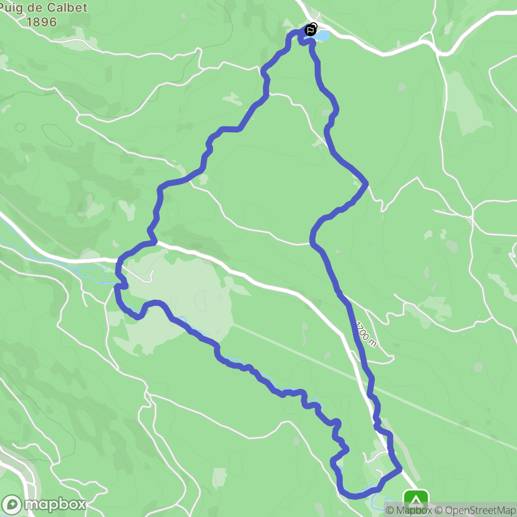 La Llagonne : carte du parcours de randonnée - France
