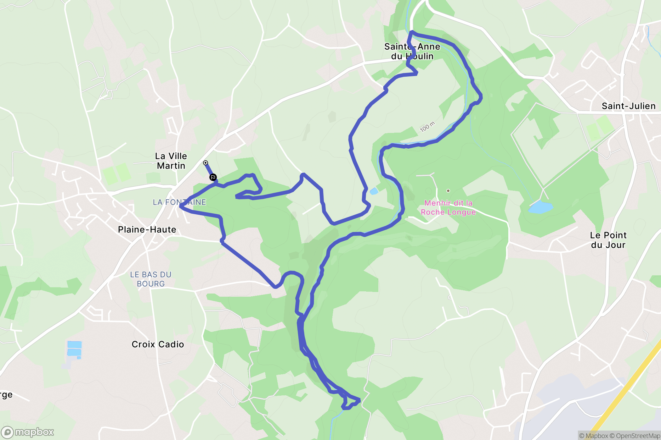 Plaine-Haute : carte du parcours de randonnée - France