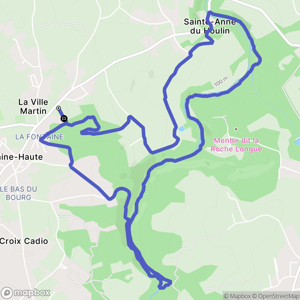 Plaine-Haute : carte du parcours de randonnée - France