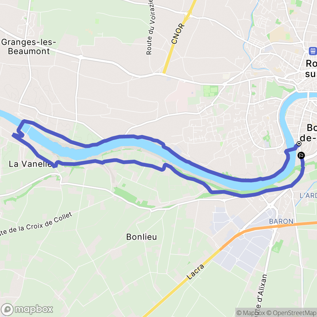 Bourg-de-Péage : carte du parcours de randonnée - France