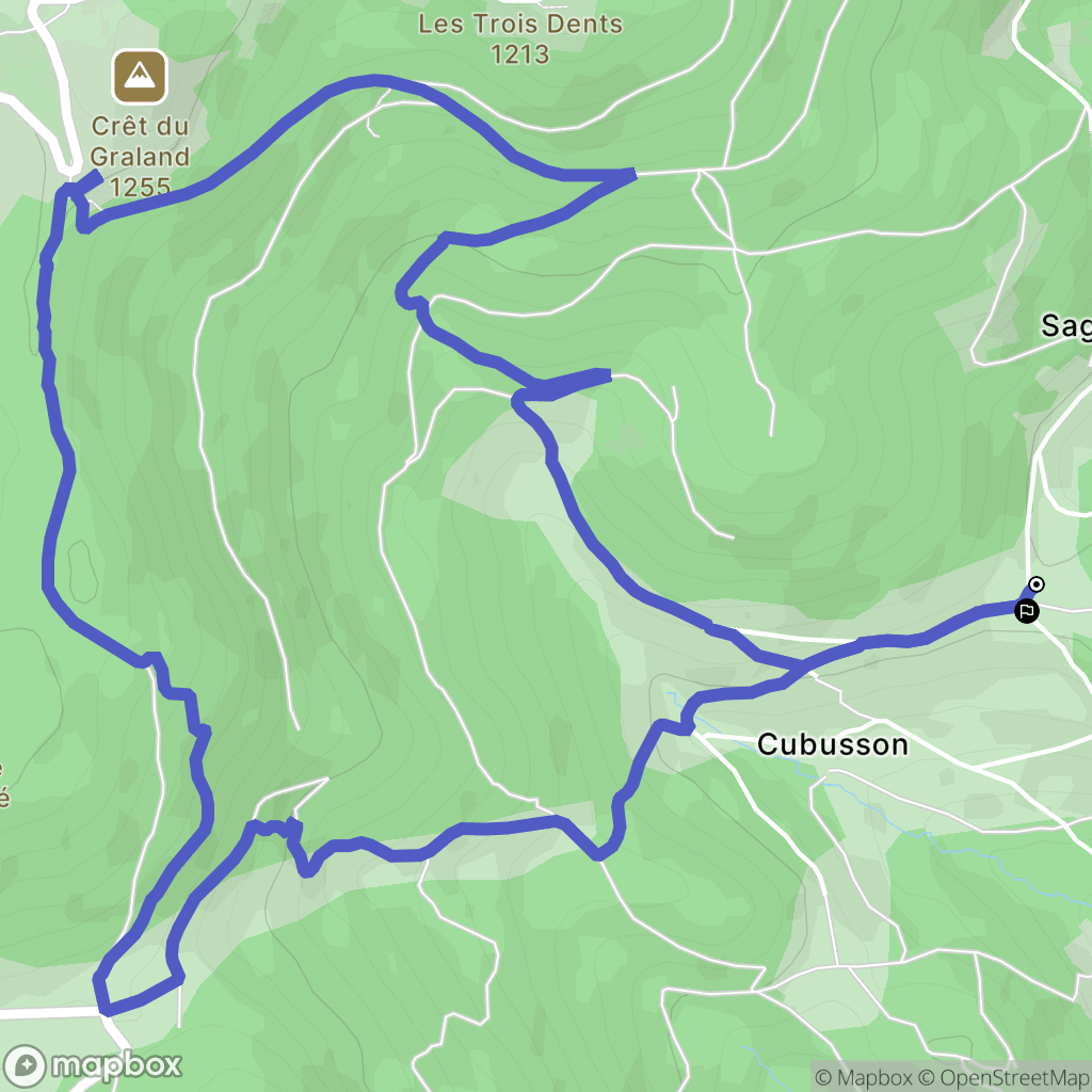 Roisey : carte du parcours de randonnée - France