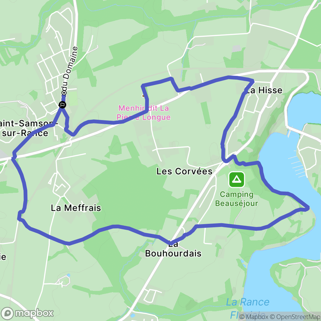 Saint-Samson-sur-Rance : carte du parcours de randonnée - France