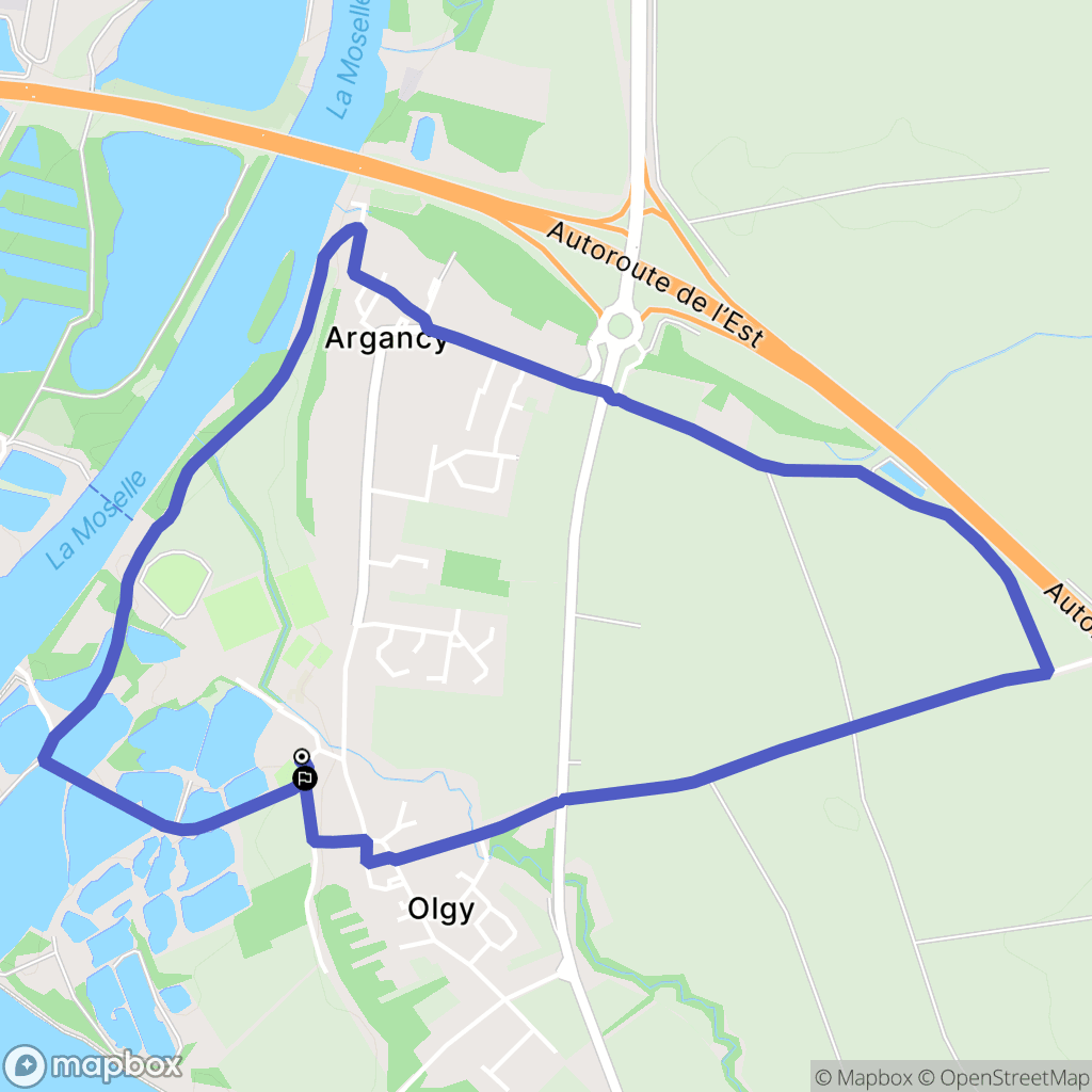 Argancy : carte du parcours de randonnée - France