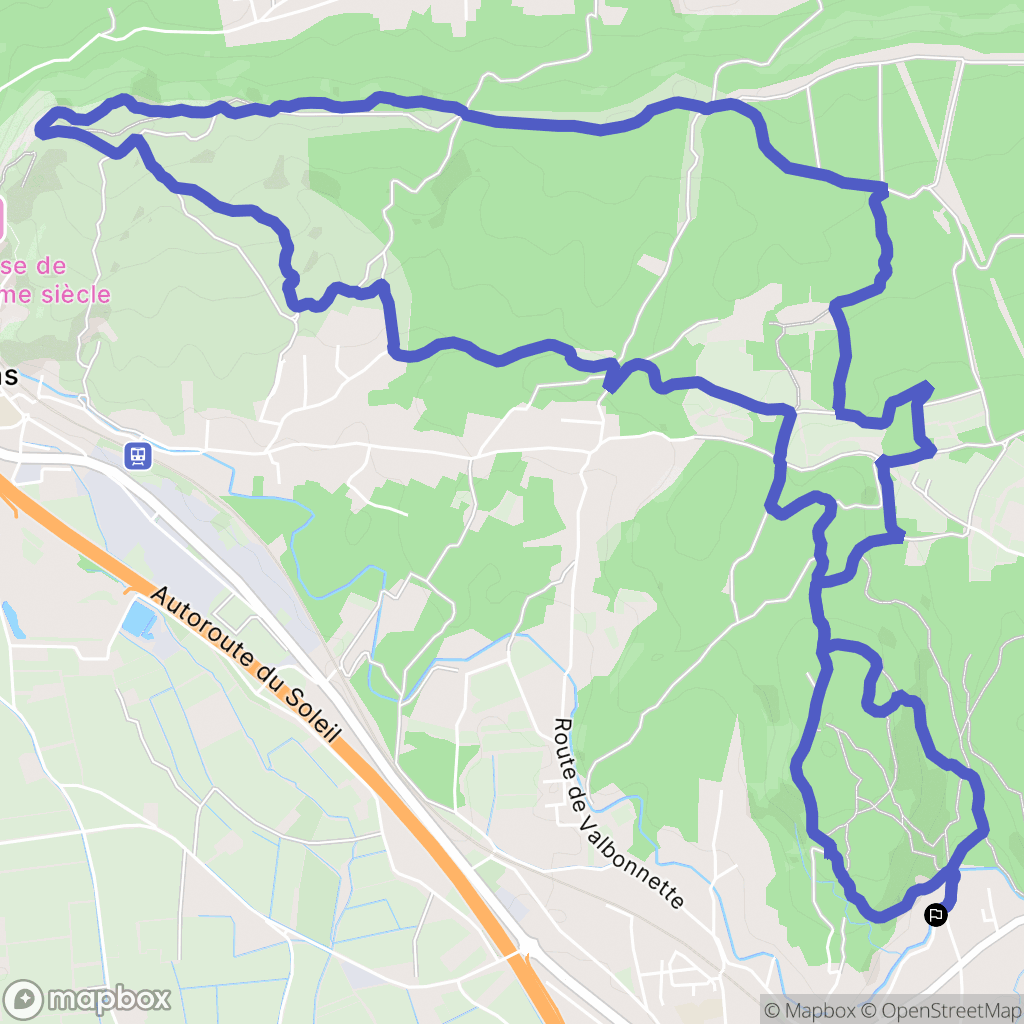 Piolenc : carte du parcours de randonnée - France