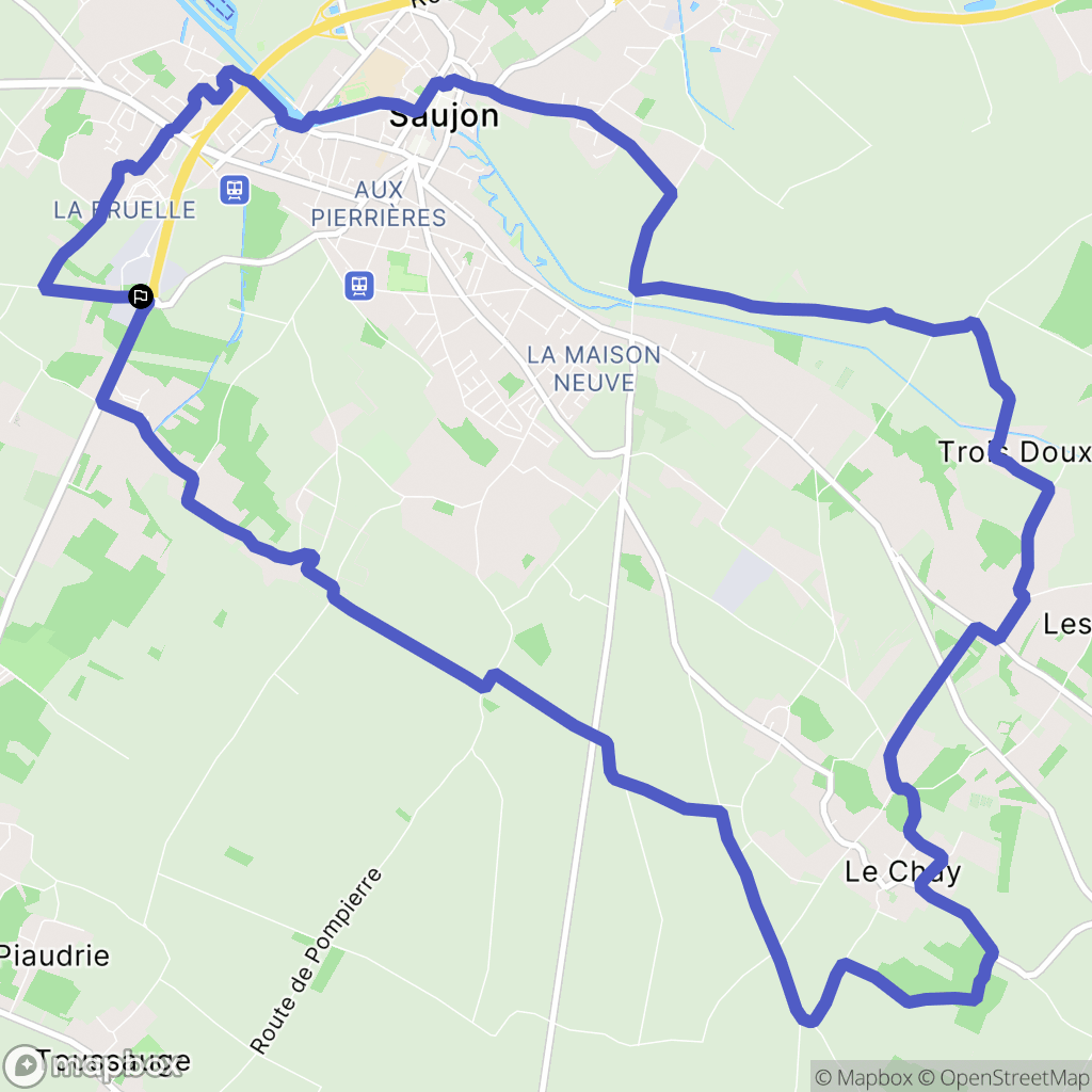 Médis : carte du parcours de randonnée - France
