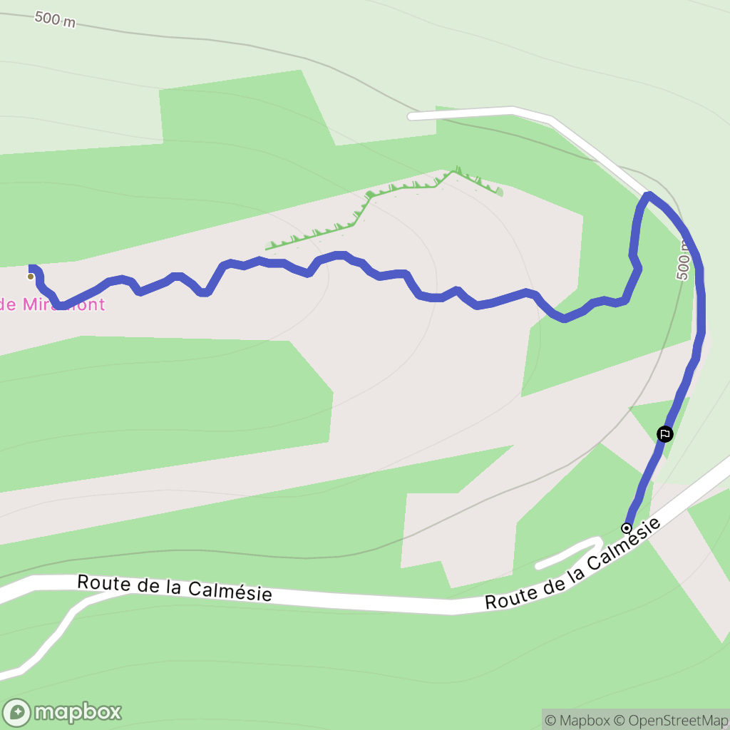 Centrès : carte du parcours de randonnée - France