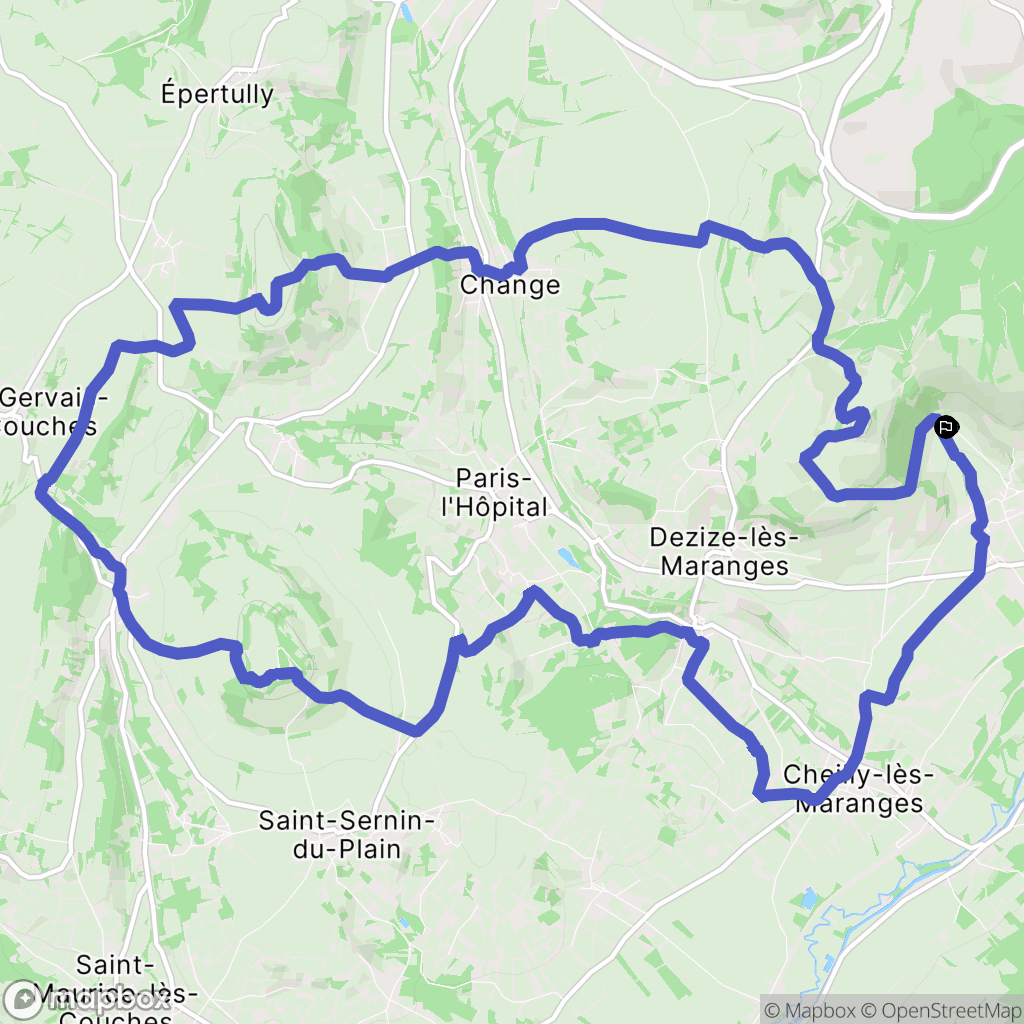 Santenay : carte du parcours de randonnée - France