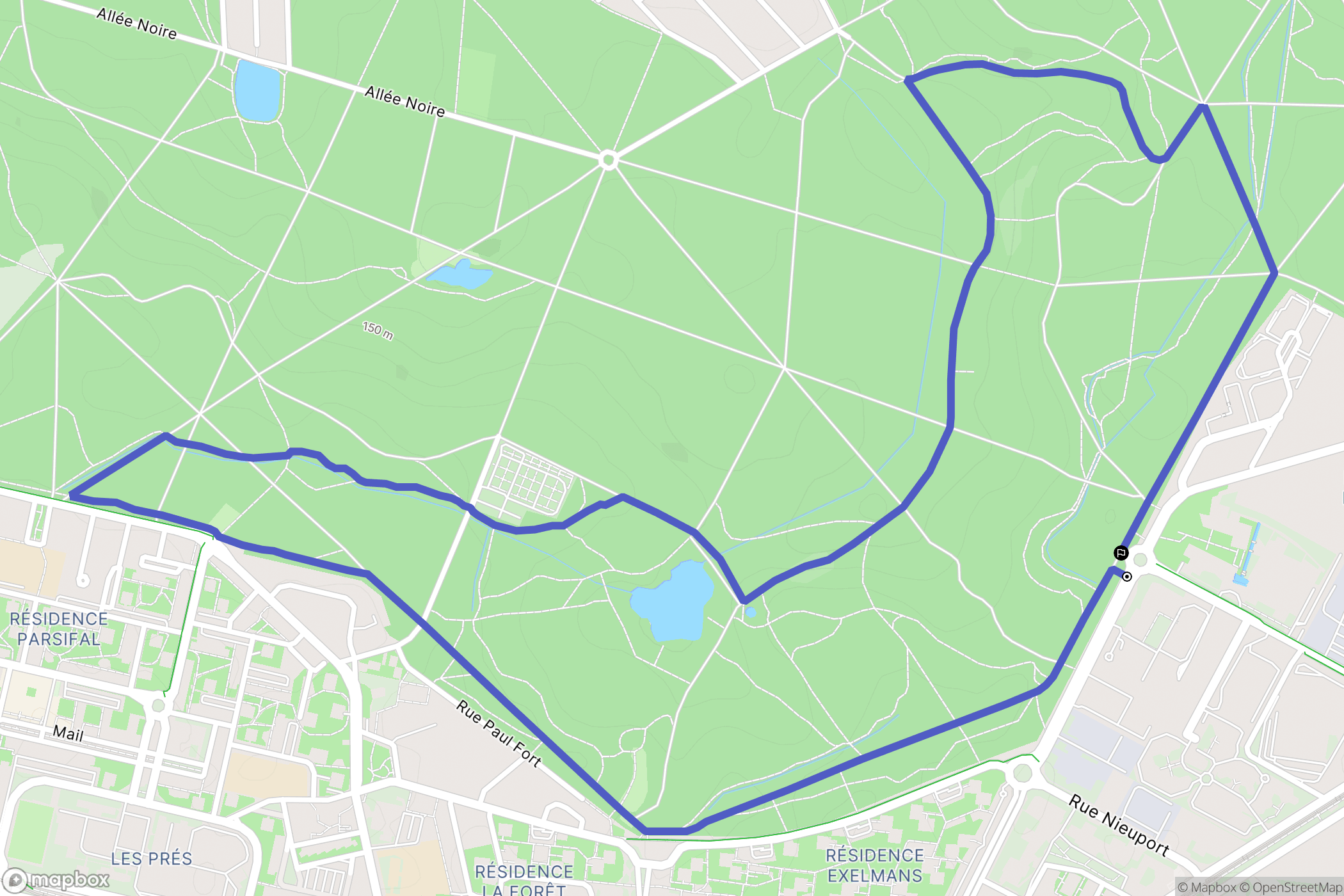 Vélizy-Villacoublay : carte du parcours de randonnée - France