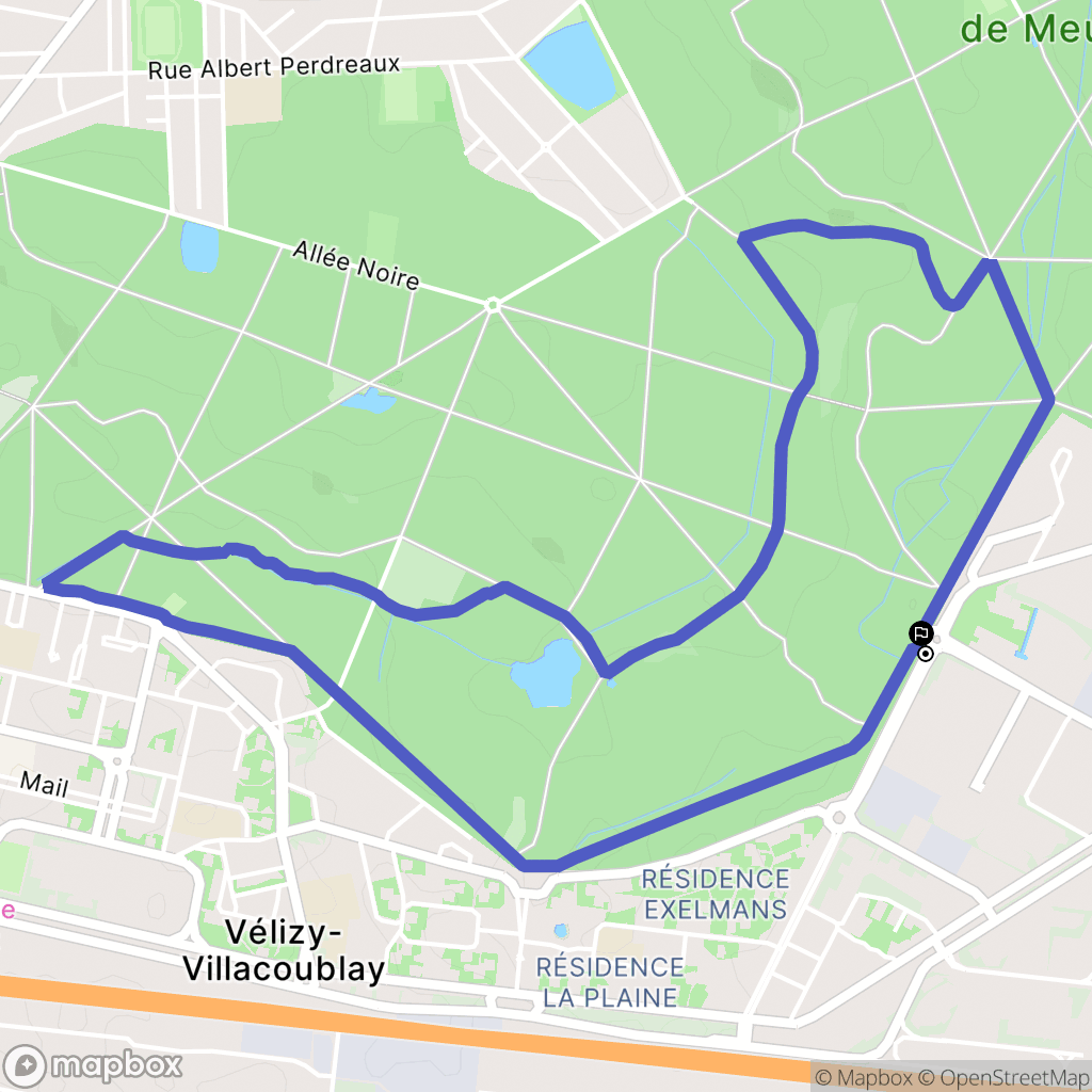 Vélizy-Villacoublay : carte du parcours de randonnée - France