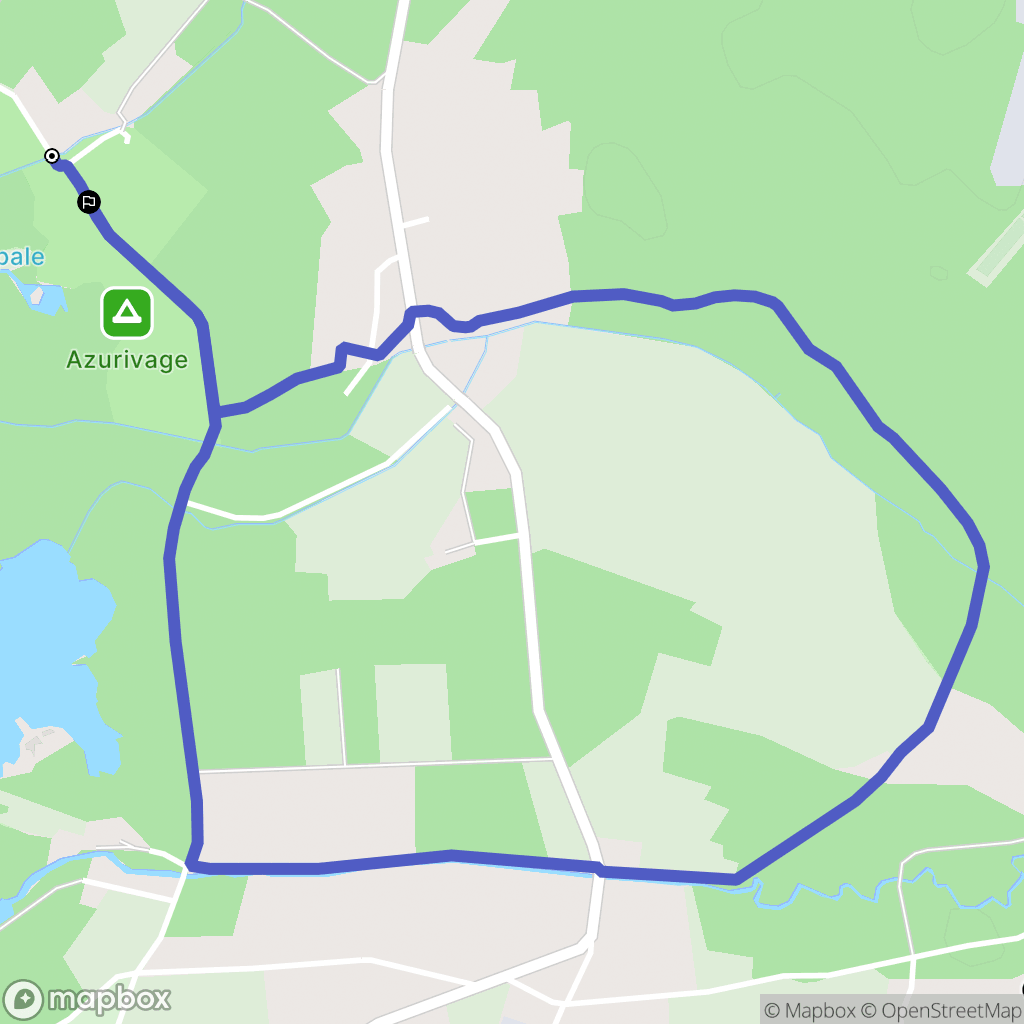 Azur : carte du parcours de randonnée - France